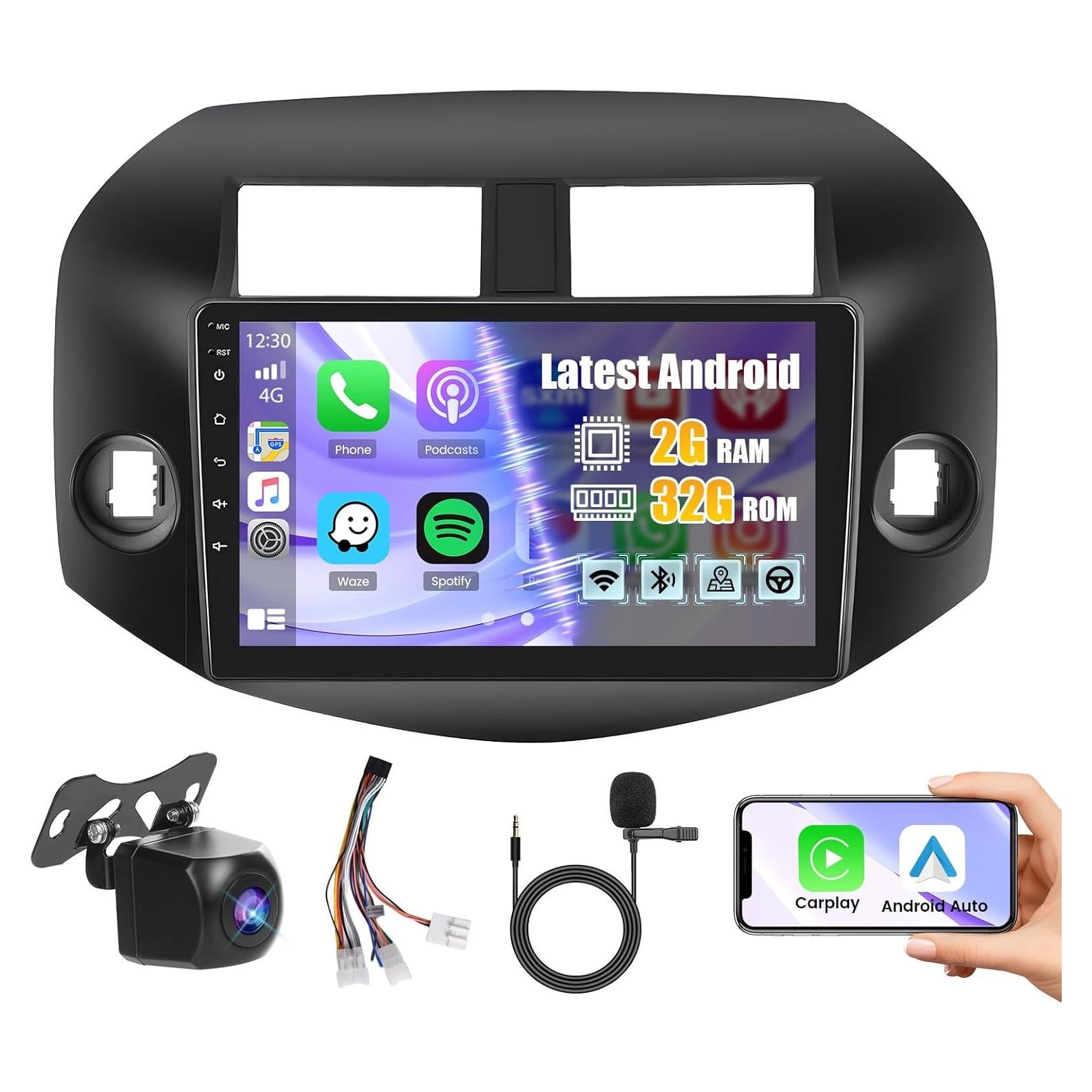 Radio de Coche Roinvou Android 10.1" para Toyota RAV4 2006-2012