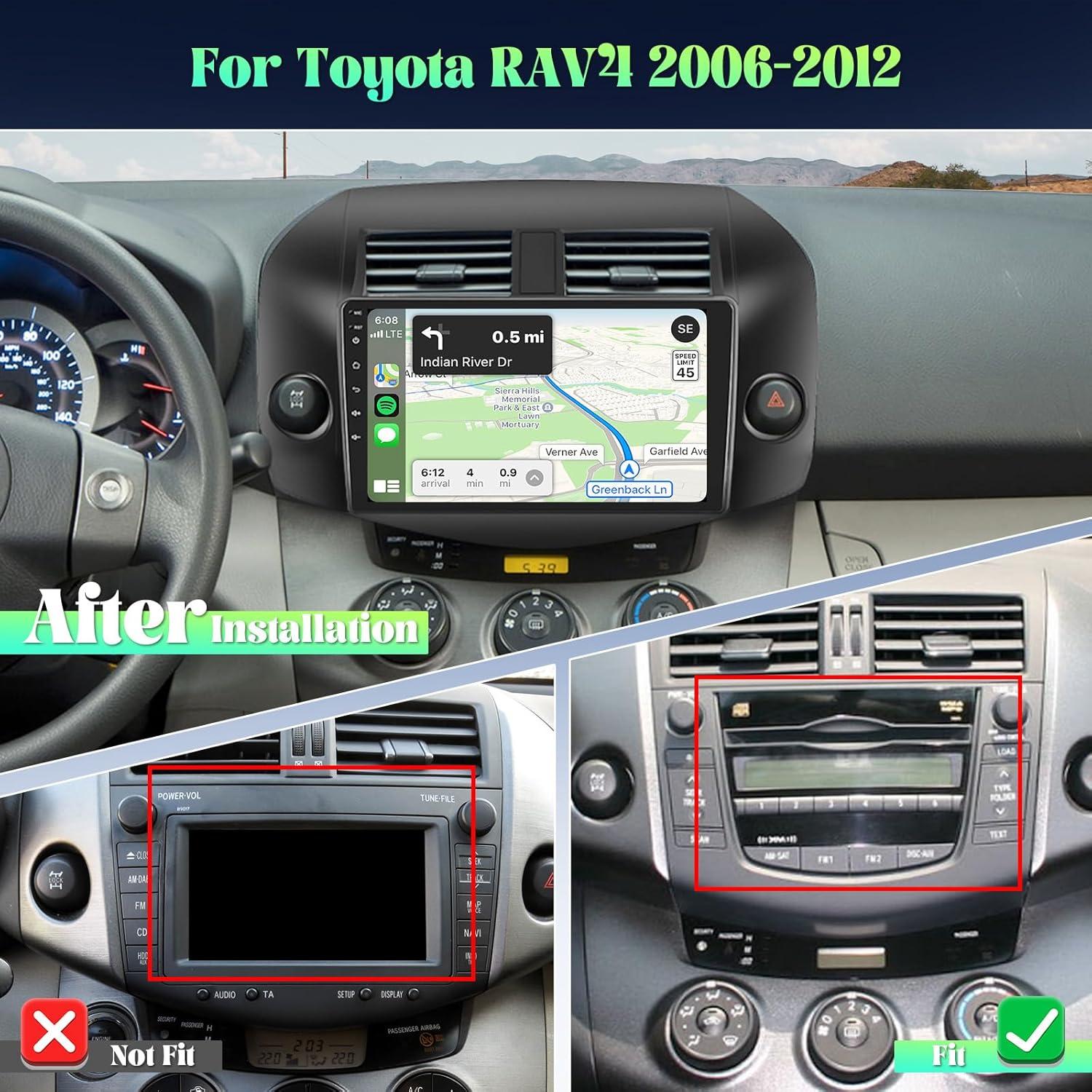 Radio de Coche Roinvou Android 10.1" para Toyota RAV4 2006-2012