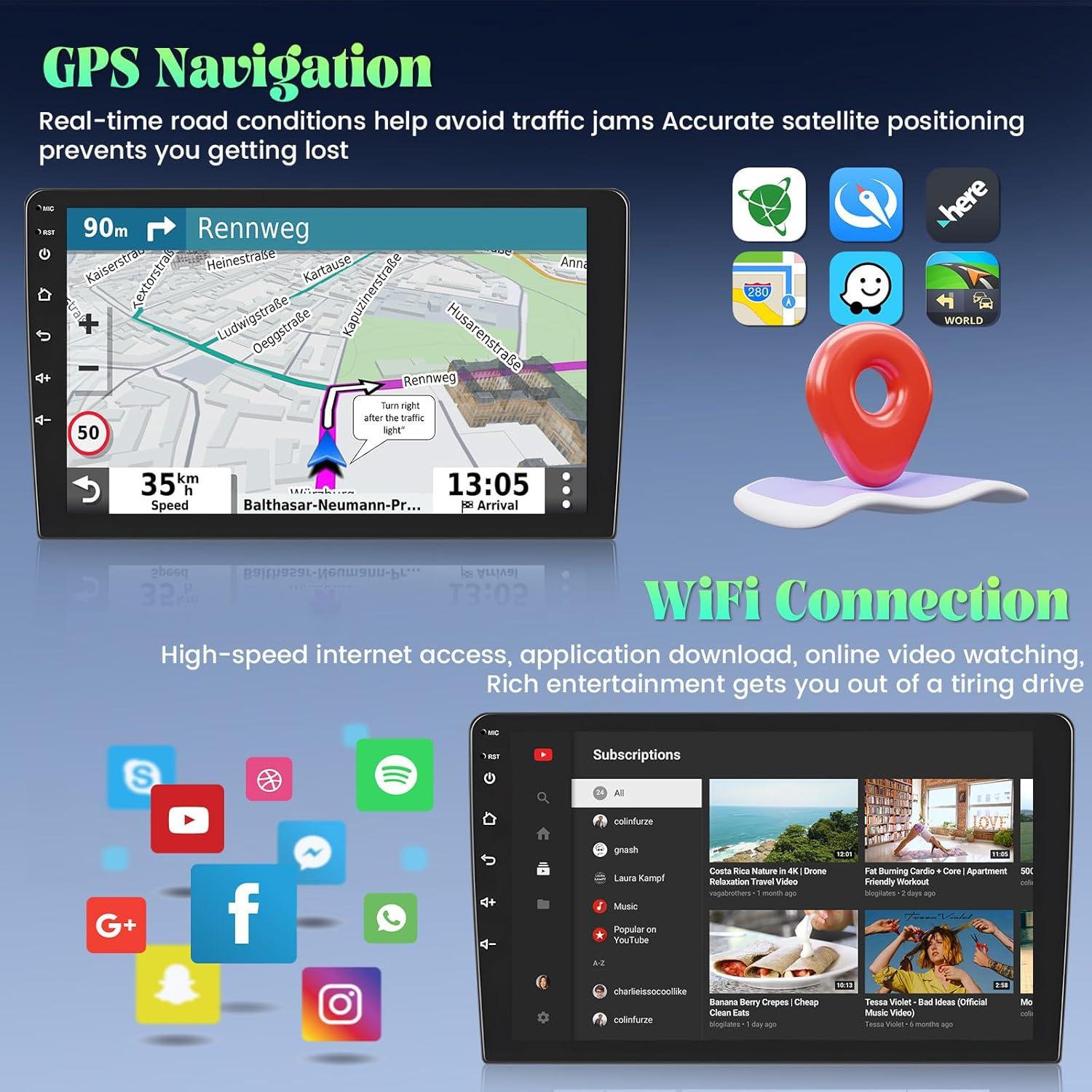 Radio de Coche Roinvou Android 10.1" para Toyota RAV4 2006-2012