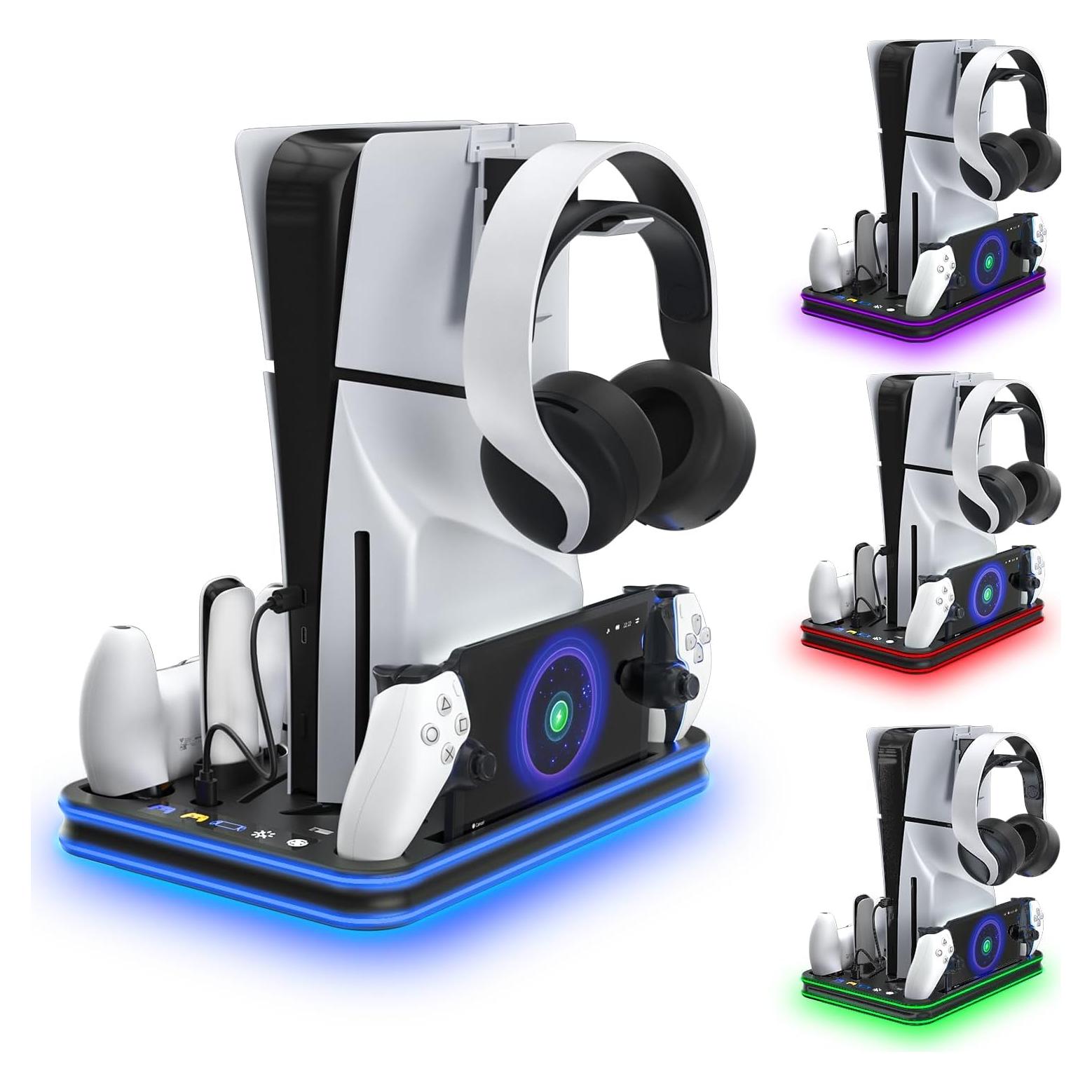 Cargador y Soporte Multifuncional PS5 WUXIDIXI con Enfriamiento