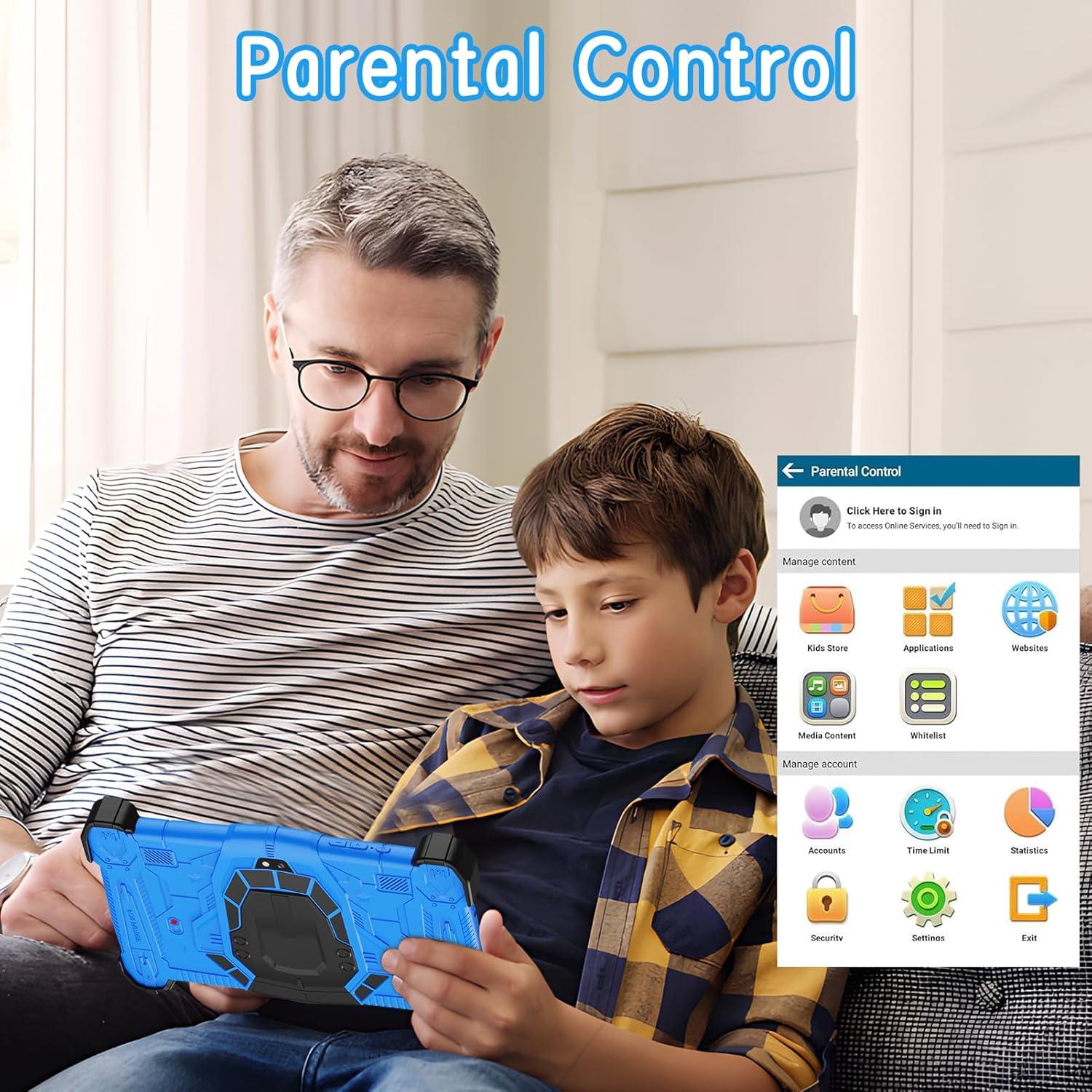 Tableta para Niños Fivahiva 7" Android 14, 10GB RAM, 64GB ROM