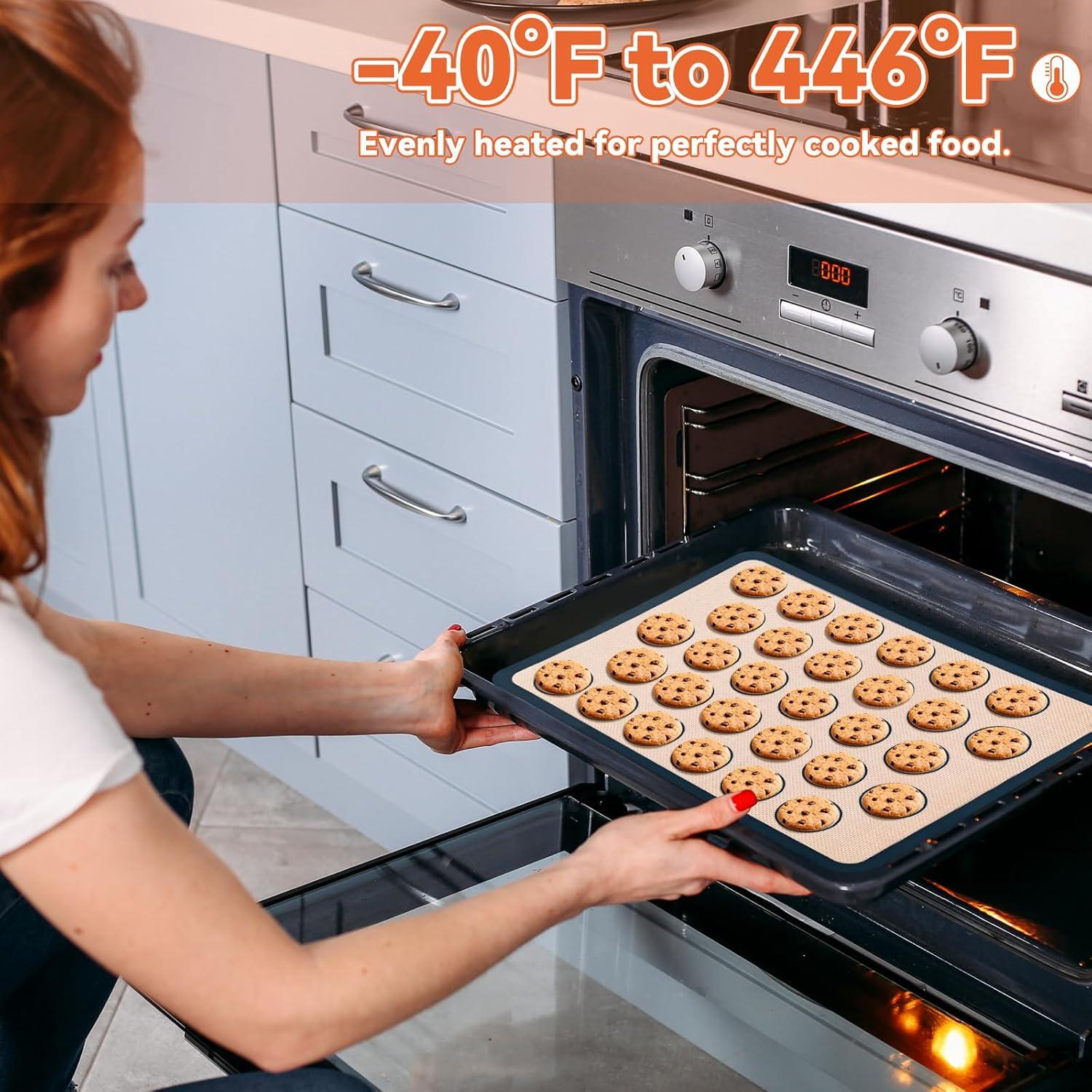 Estera de Hornear de Silicona GaesQae 5 Piezas Antiadherente