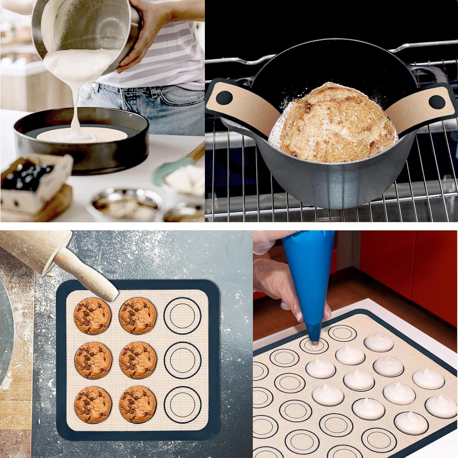 Estera de Hornear de Silicona GaesQae 5 Piezas Antiadherente