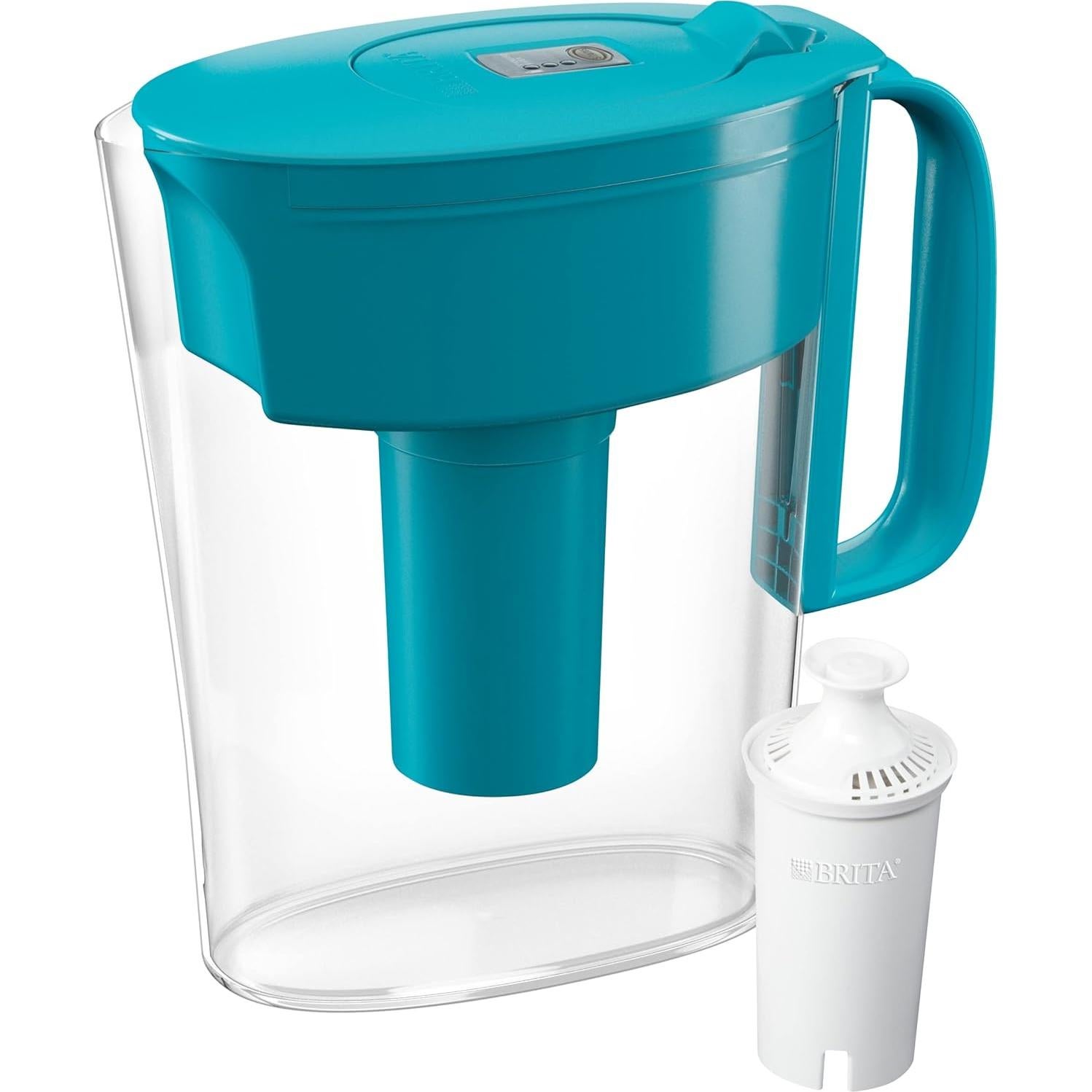 Jarra de Filtro de Agua Brita Turquesa 6 Tazas + 4 Filtros