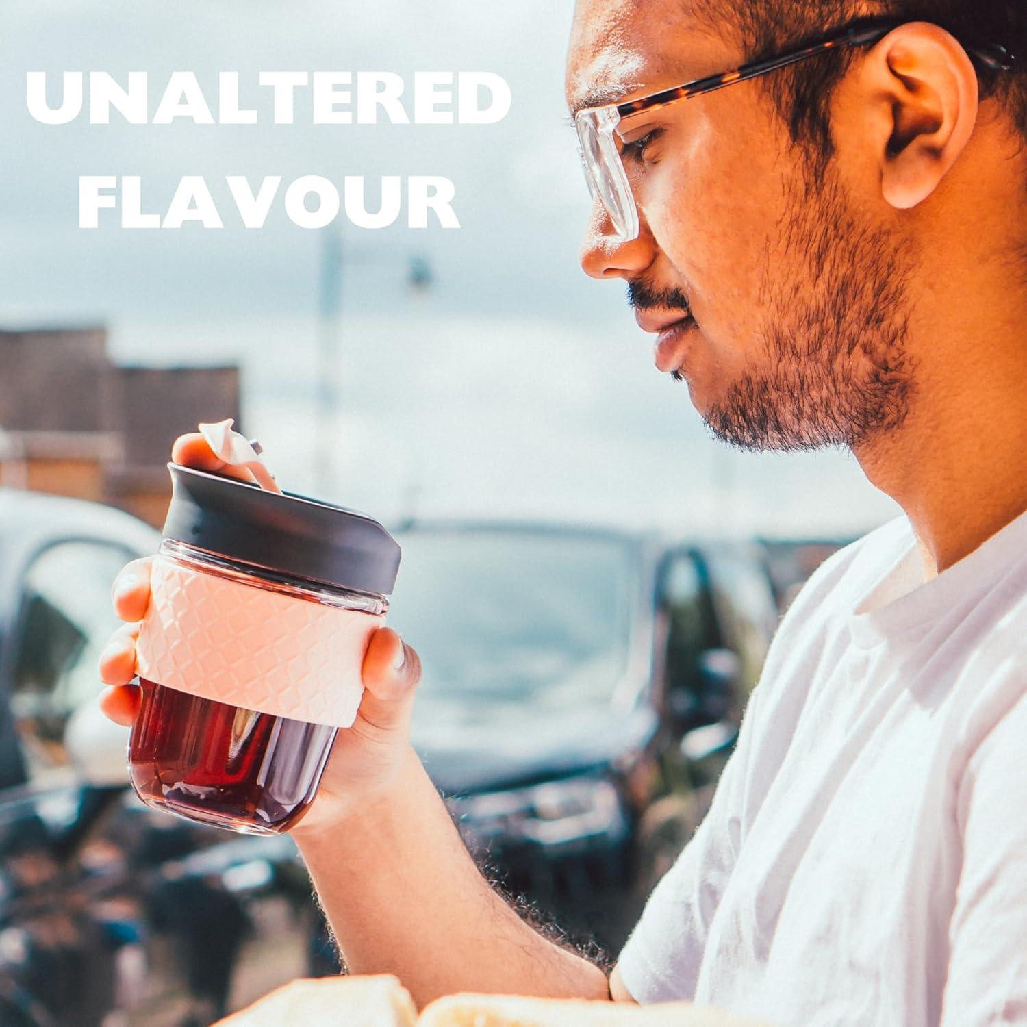 Taza de Viaje de Vidrio Reforzado SoleCup 340ml Aislada Rojo