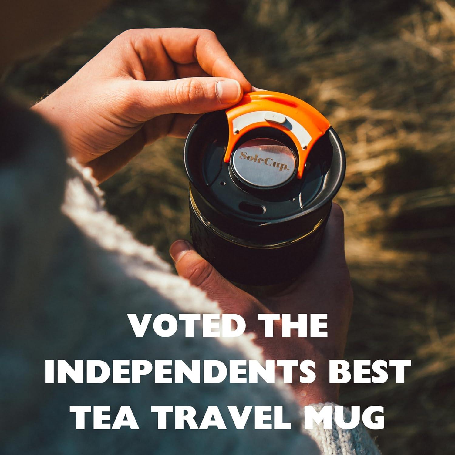 Taza de Viaje de Vidrio Reforzado SoleCup 340ml Aislada Rojo