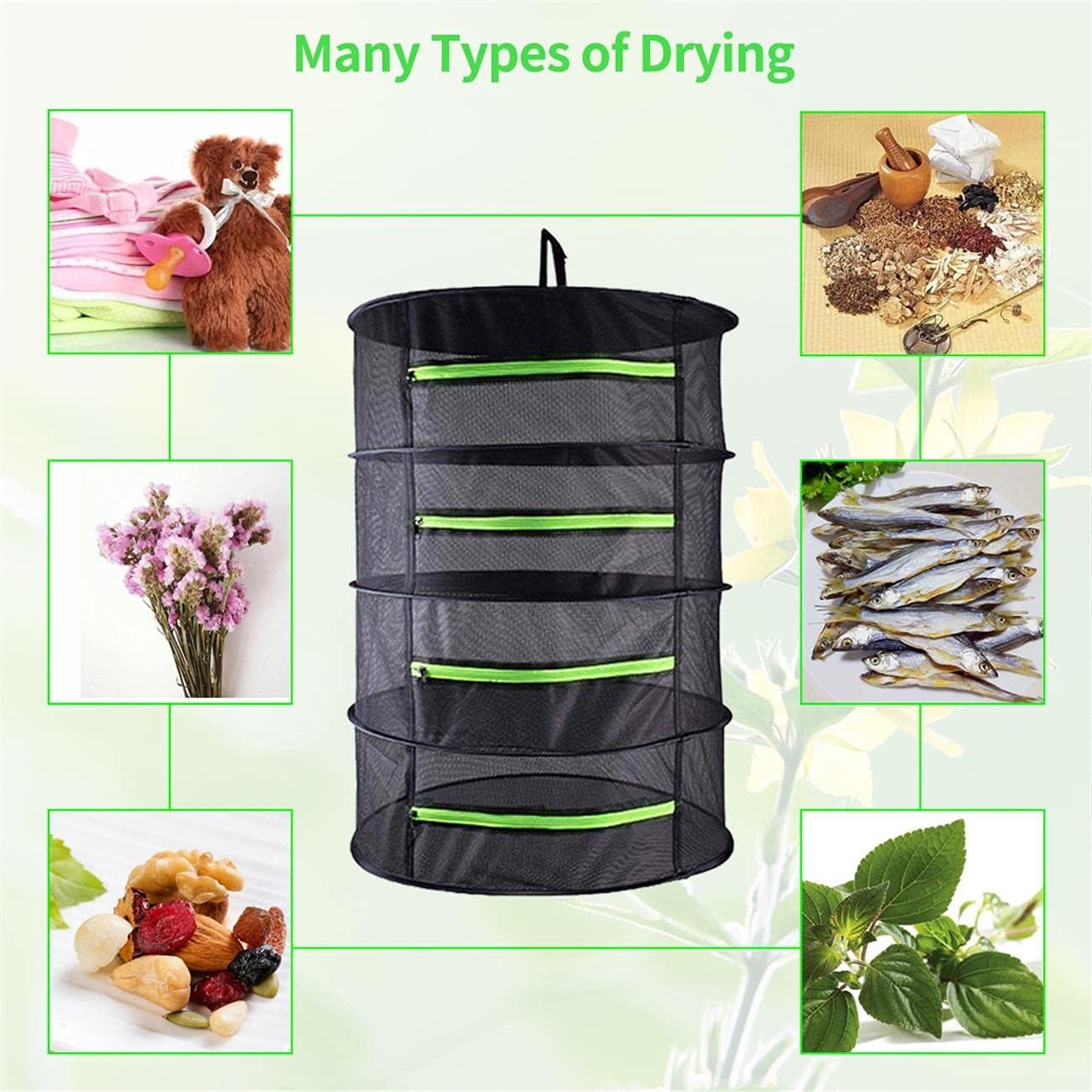 Secador de Hierbas Plegable HYDGOOHO 4 Capas 61 cm Negro