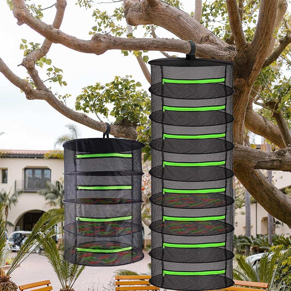 Secador de Hierbas Plegable HYDGOOHO 4 Capas 61 cm Negro