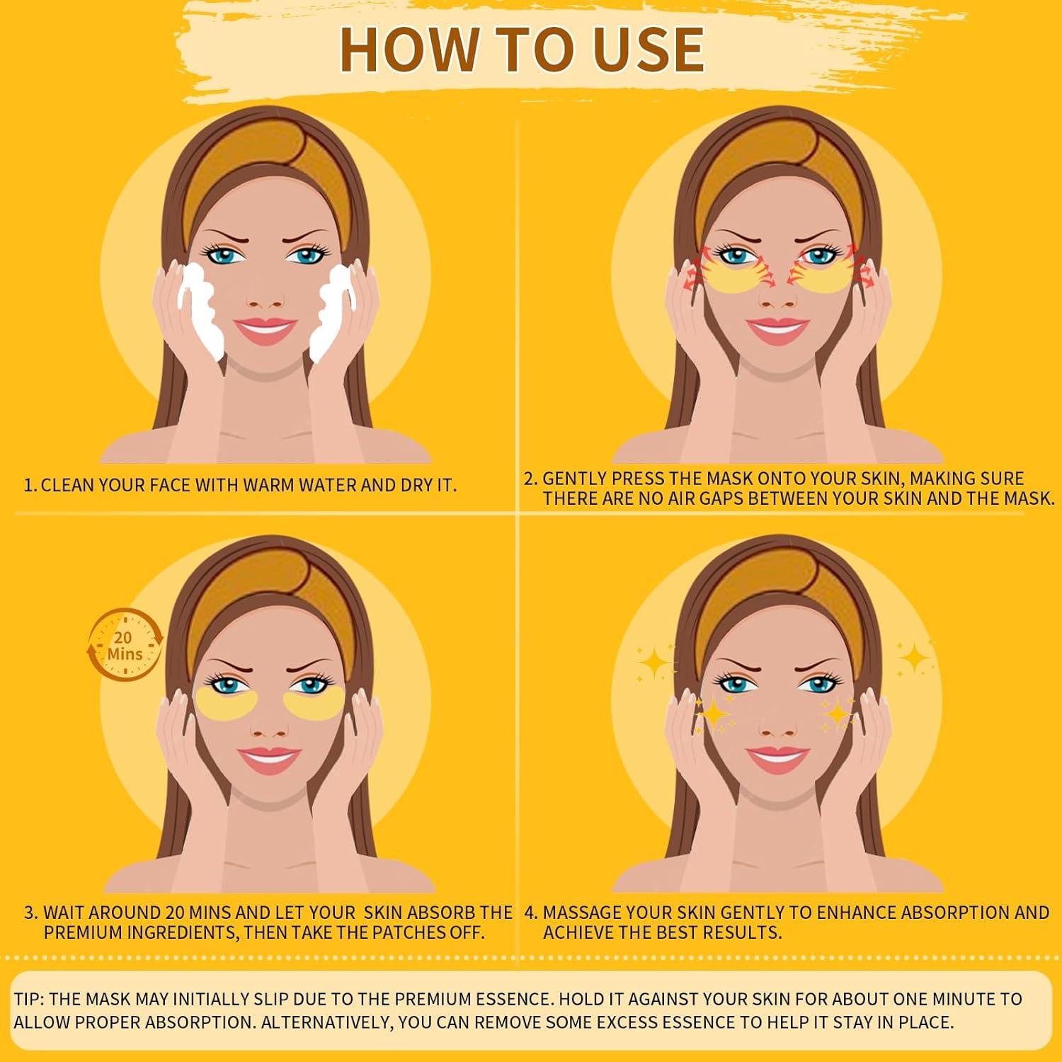 Parche para Ojos Souwixlum 30 Pares Oro 24K Hidratante