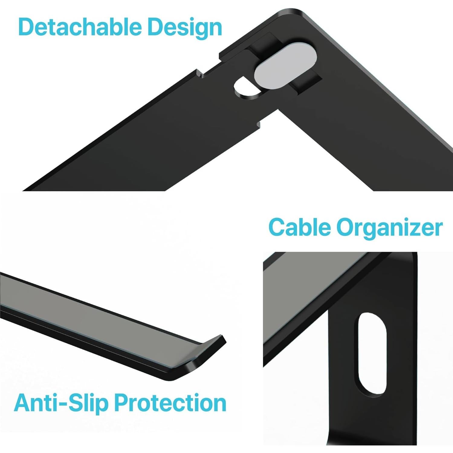 Soporte Ergonómico para Laptop BLACK+DECKER, Aluminio Negro