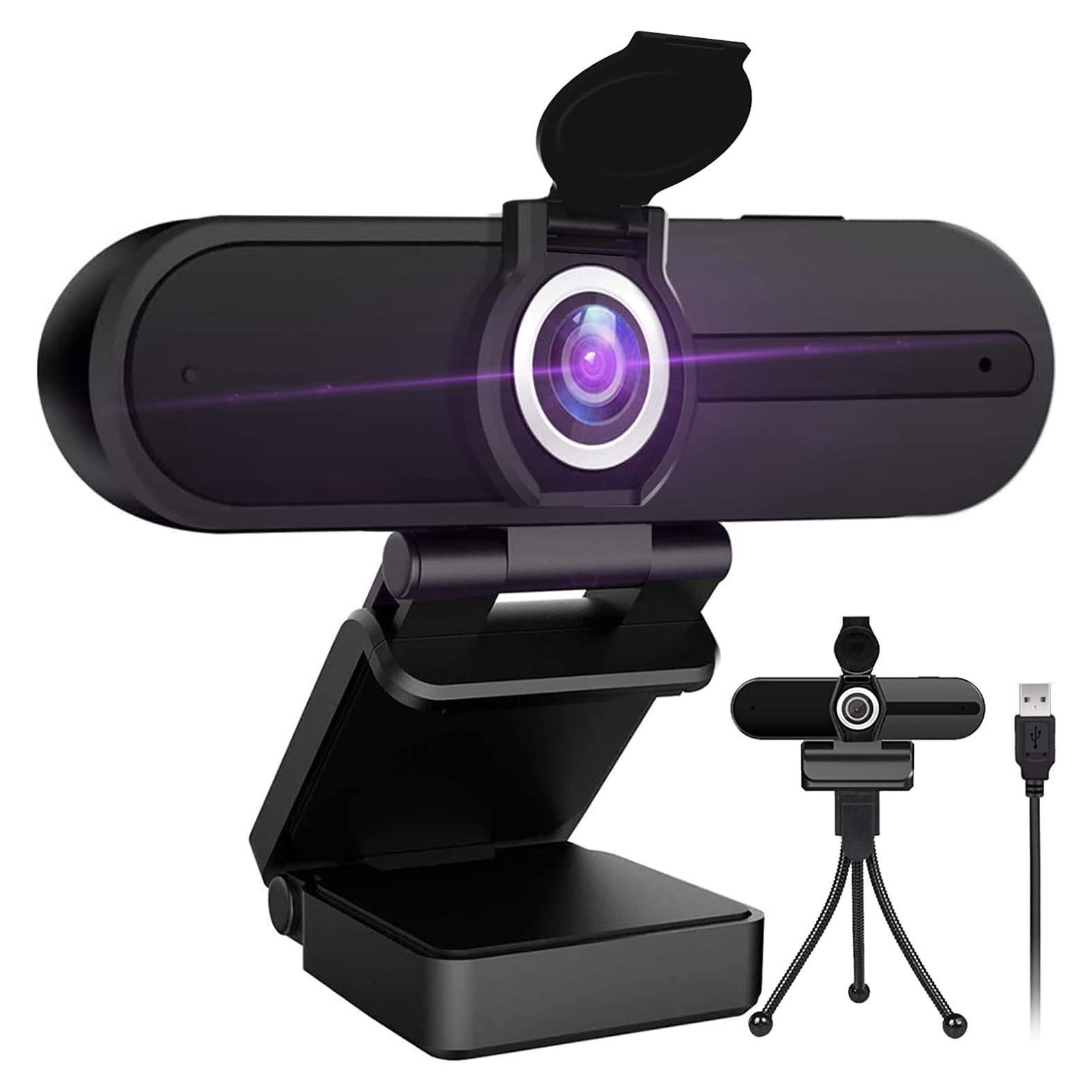 Webcam GoHZQ 4K Ultra HD con Micrófono y Cubierta de Privacidad