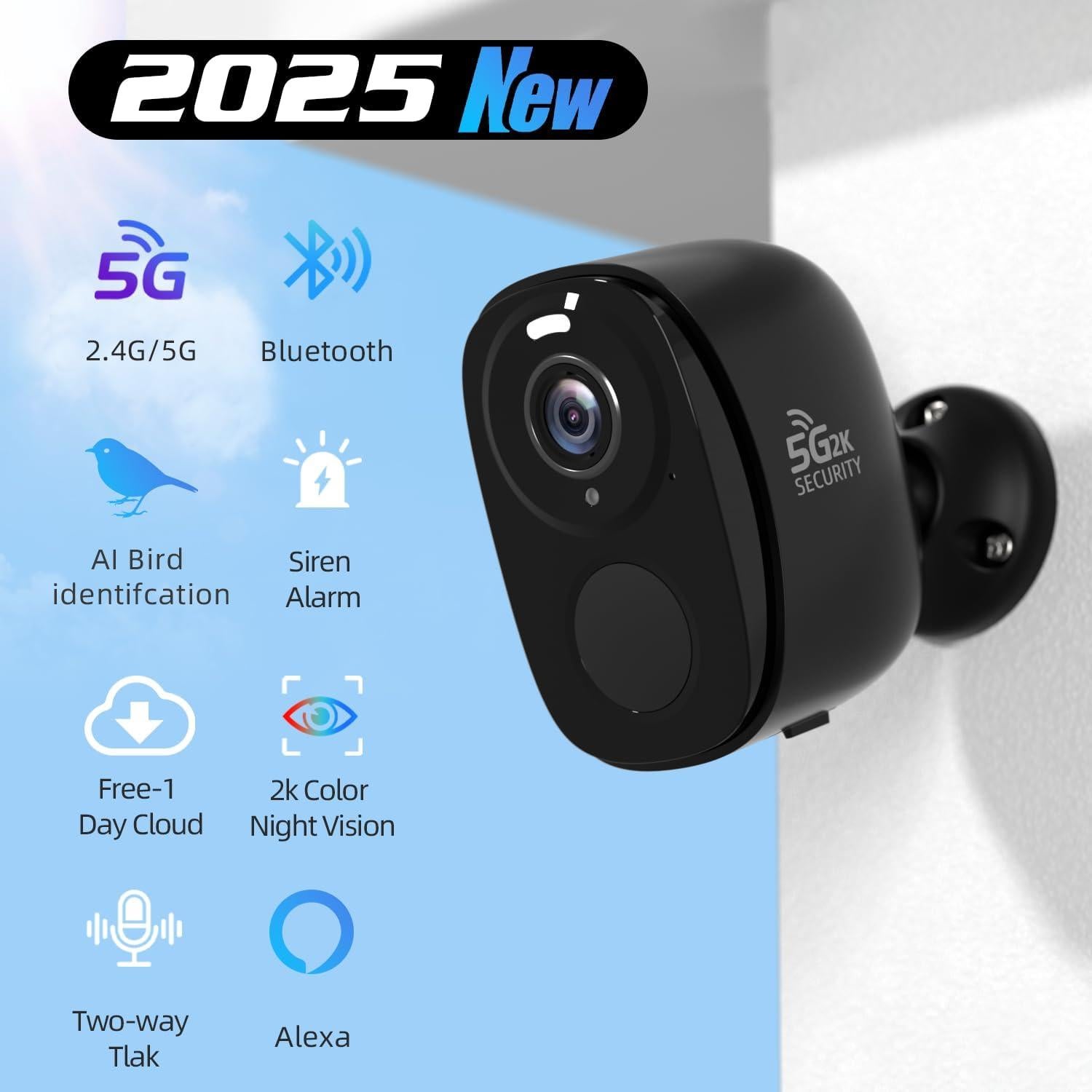 Cámaras de Seguridad Inalámbricas Rraycom 2K con AI - Paquete de 2