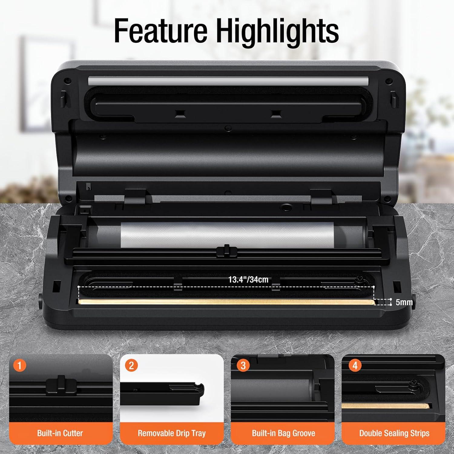 Máquina de Sellado al Vacío ESLKNOE VSM-001 14-en-1 90KPA