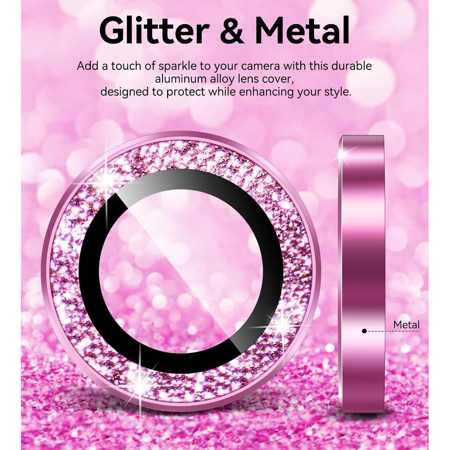 Protector de Lente Matekxy para iPhone 16/16 Plus Cristal 9H Rosa