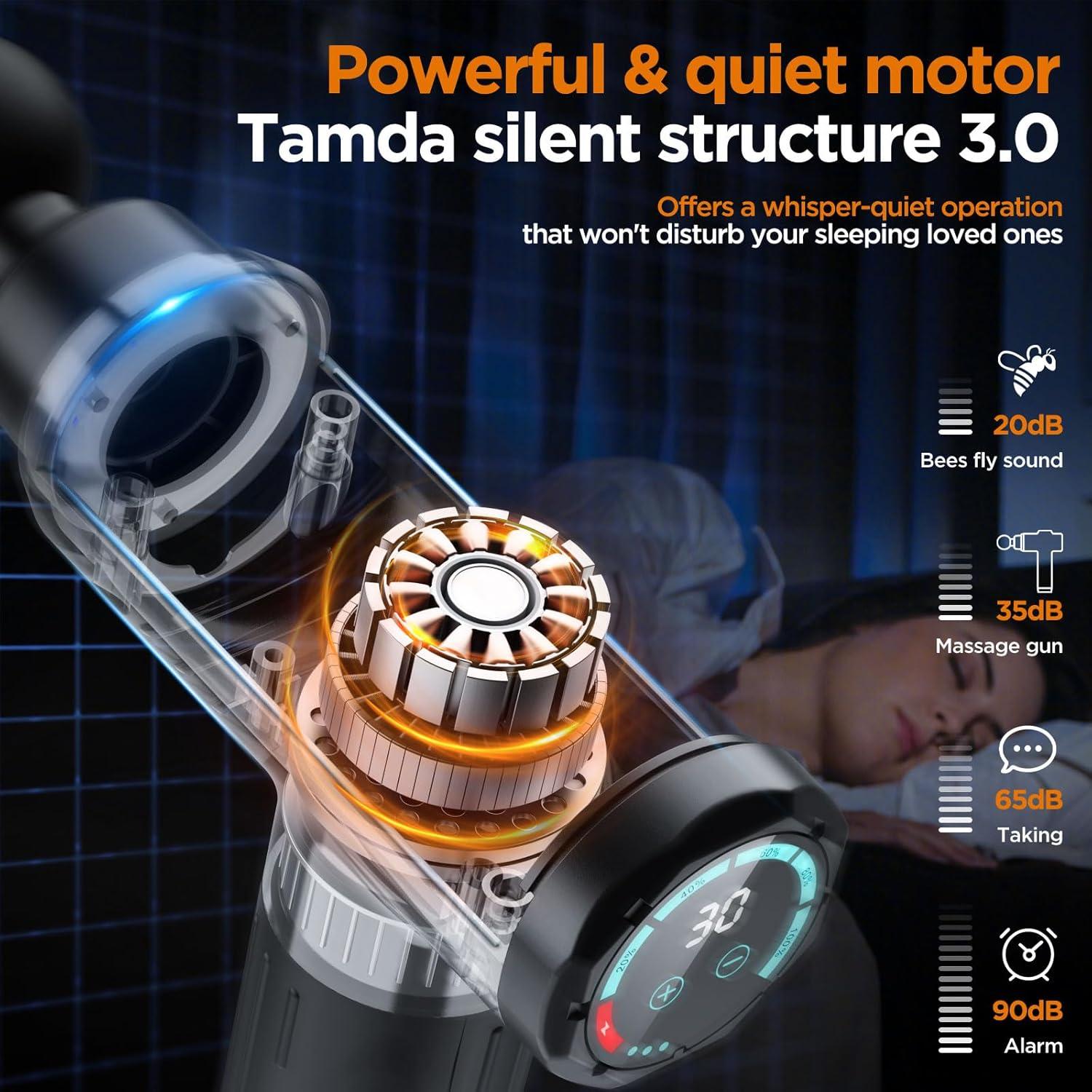 Pistola de Masaje MECOC MMG-3 12V Portátil 10 Cabezas 30 Velocidades