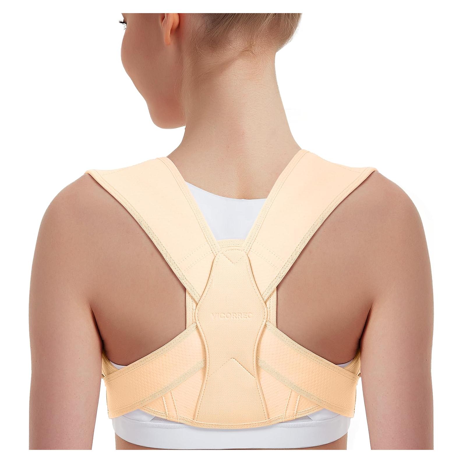 Corrector de Postura Vicorrect Ajustable Unisex Beige Pequeño/Mediano