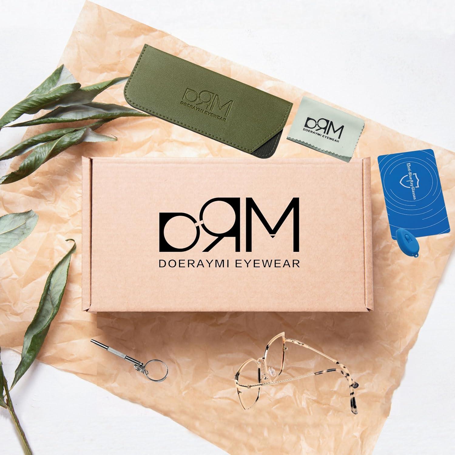 Gafas de Luz Azul DOERAYMI Unisex con Estilo Leopardo