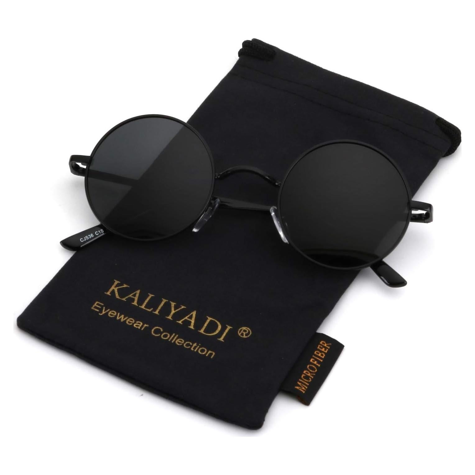 Gafas de sol redondas polarizadas KALIYADI UV400 metal