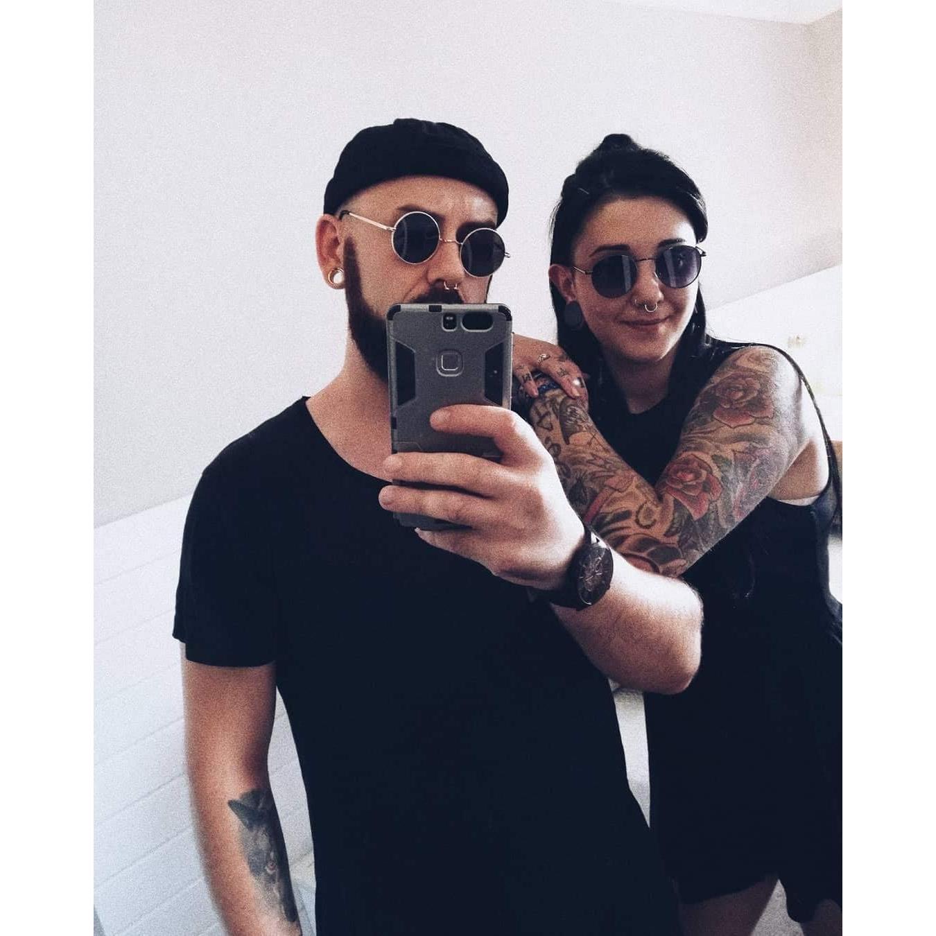 Gafas de sol redondas polarizadas KALIYADI UV400 metal