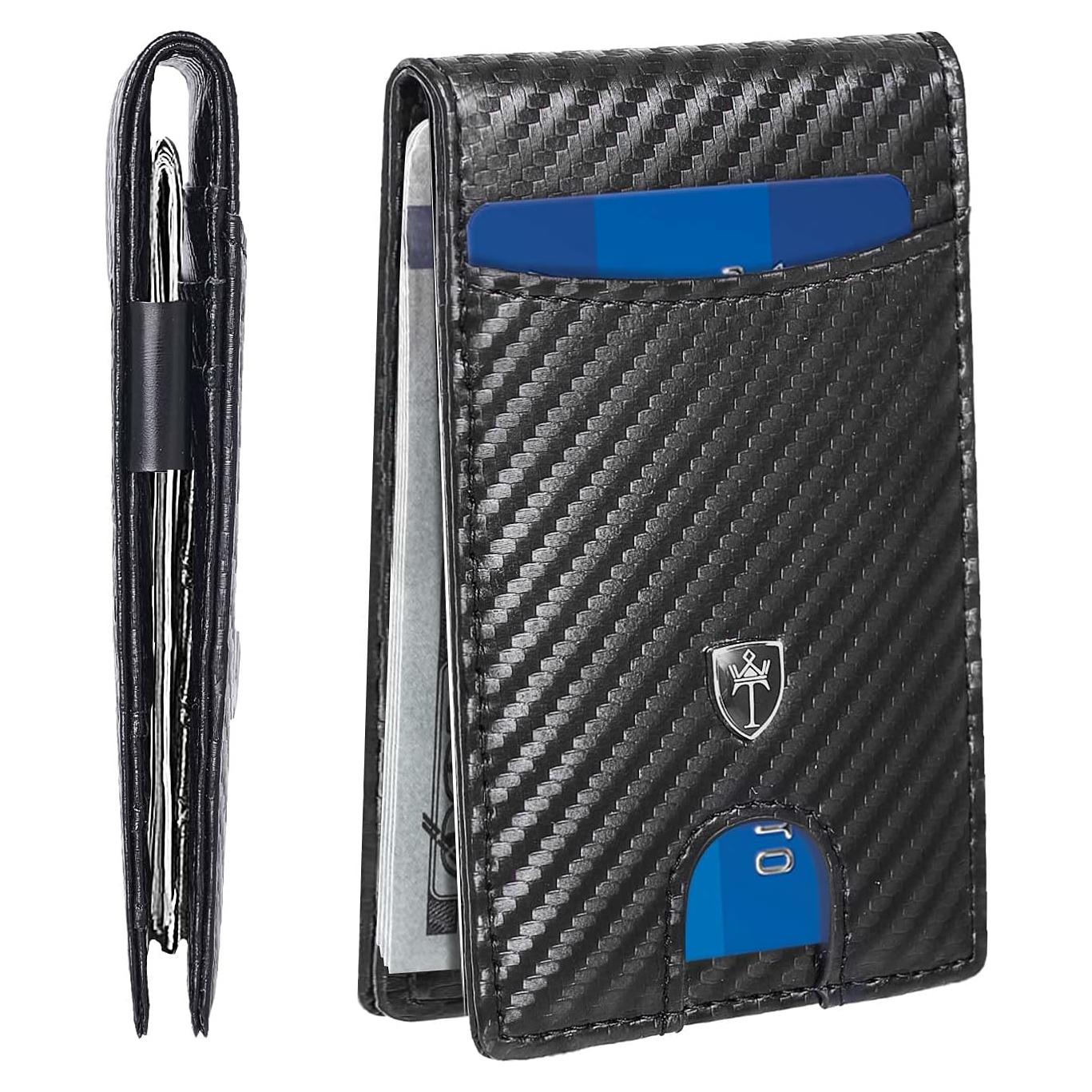 Cartera Bifold Minimalista Tipmile con Clip Dinero RFID 11.56cm