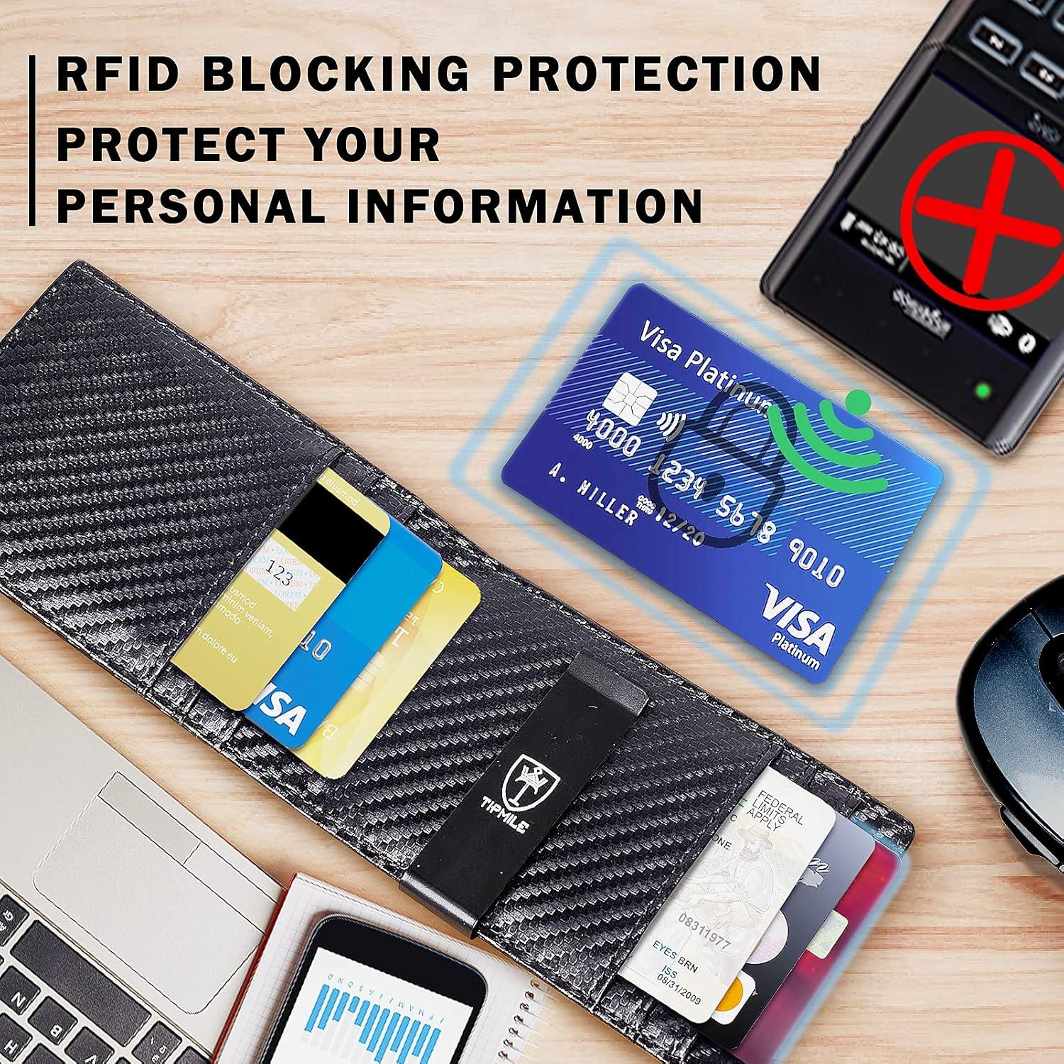 Cartera Bifold Minimalista Tipmile con Clip Dinero RFID 11.56cm