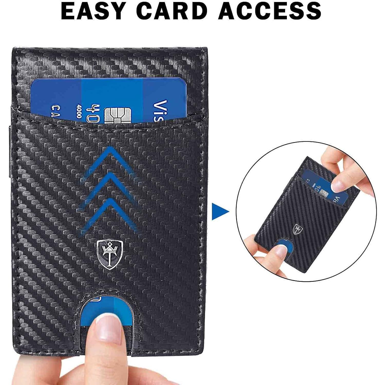 Cartera Bifold Minimalista Tipmile con Clip Dinero RFID 11.56cm