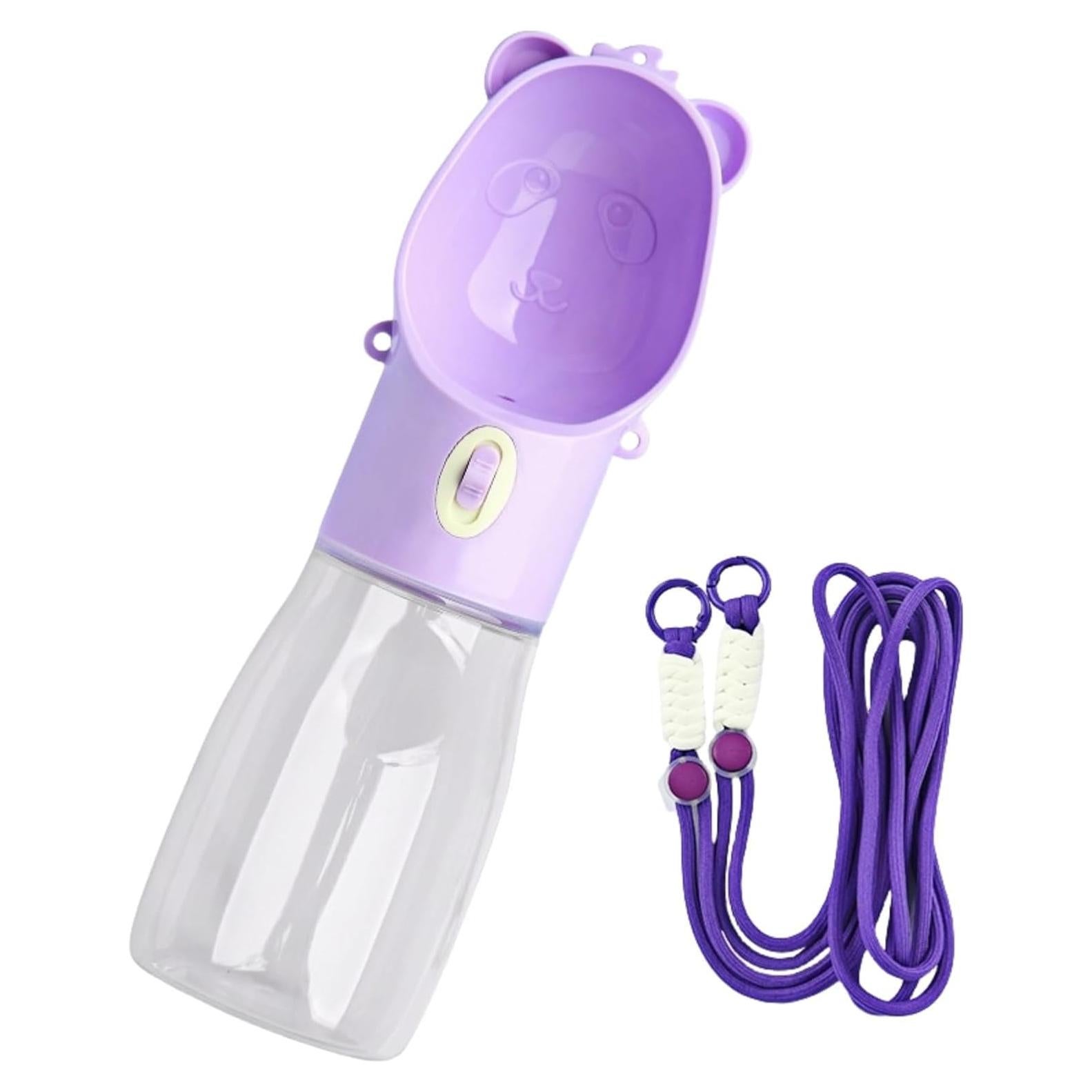 Botella de Agua Plegable para Perros Genérico 13oz Púrpura