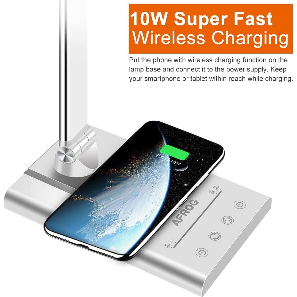 Lámpara de Escritorio LED AFROG EK009A 15W Carga Inalámbrica