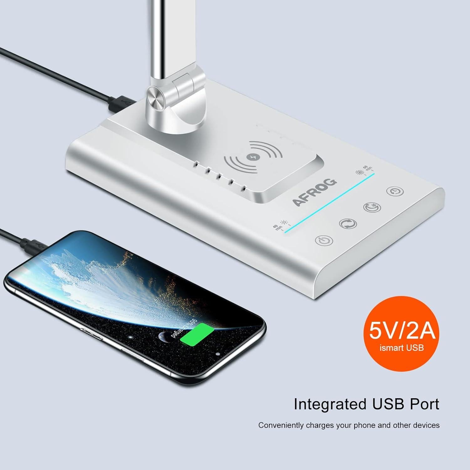 Lámpara de Escritorio LED AFROG EK009A 15W Carga Inalámbrica