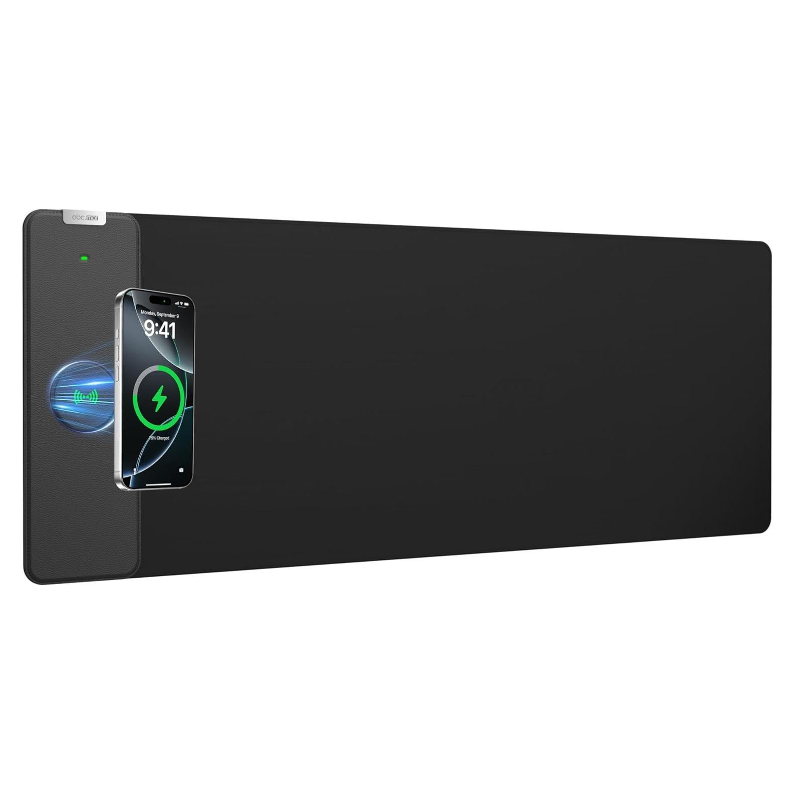 Alfombrilla de Carga Inalámbrica 15W abc.mat 80x30cm Negra