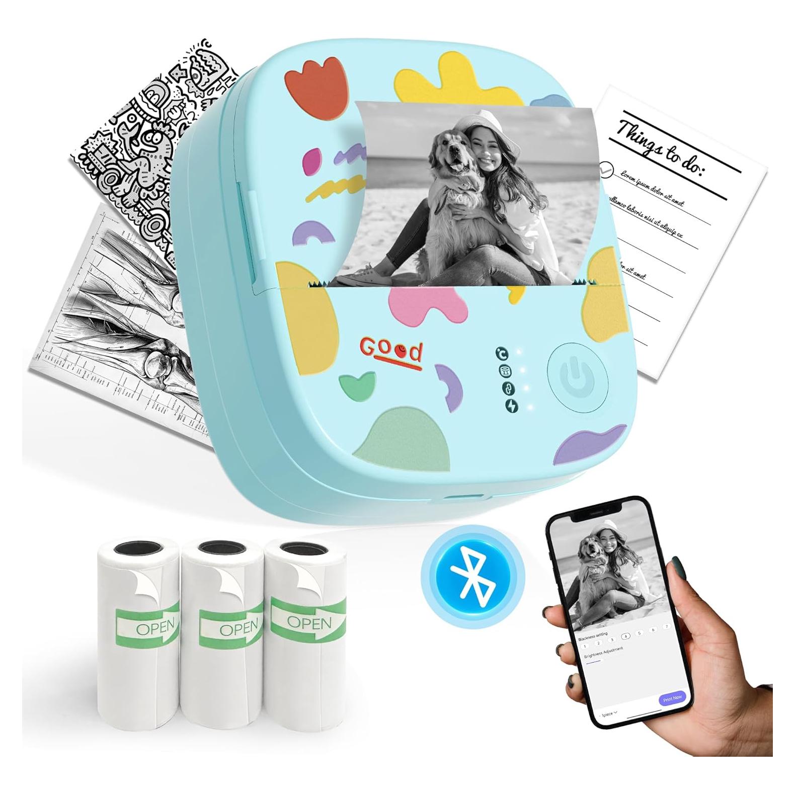 Mini Impresora de Etiquetas XenGro AHM2-B Bluetooth - Azul