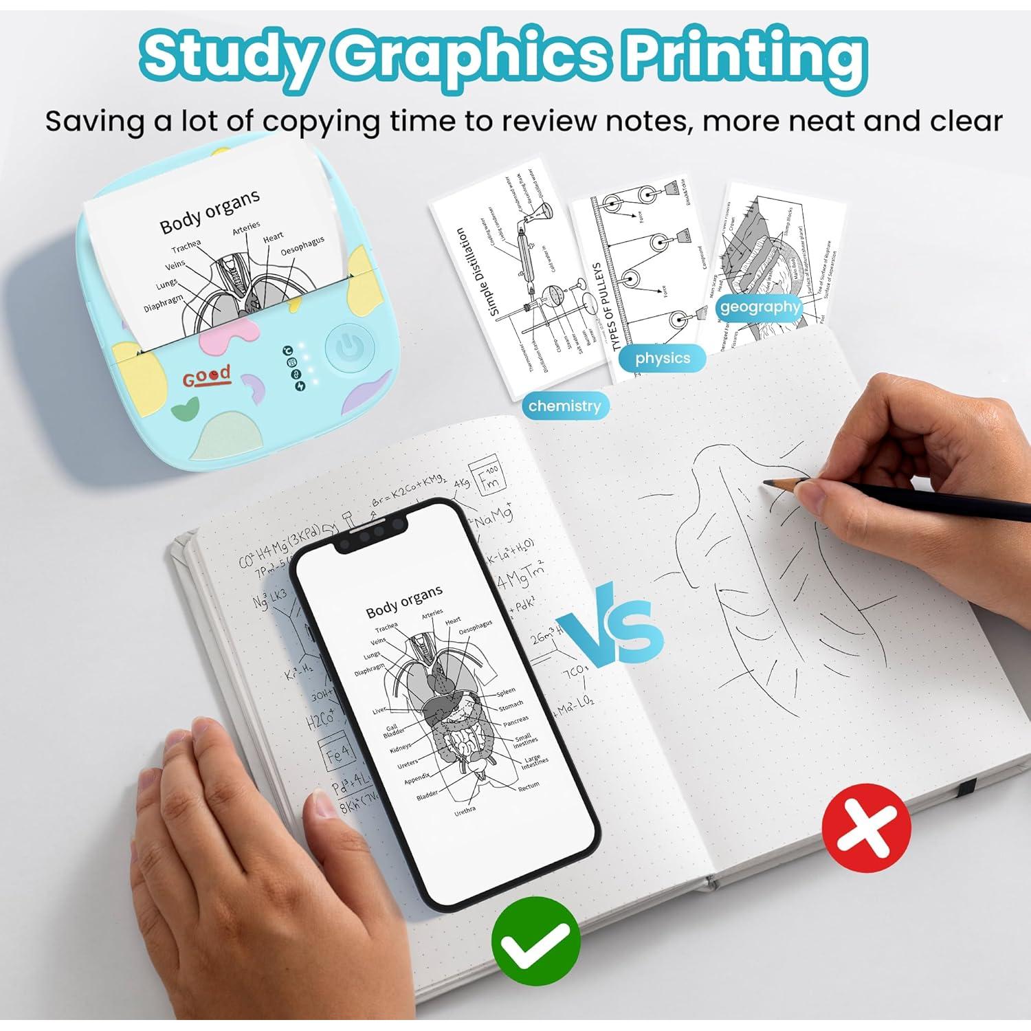 Mini Impresora de Etiquetas XenGro AHM2-B Bluetooth - Azul