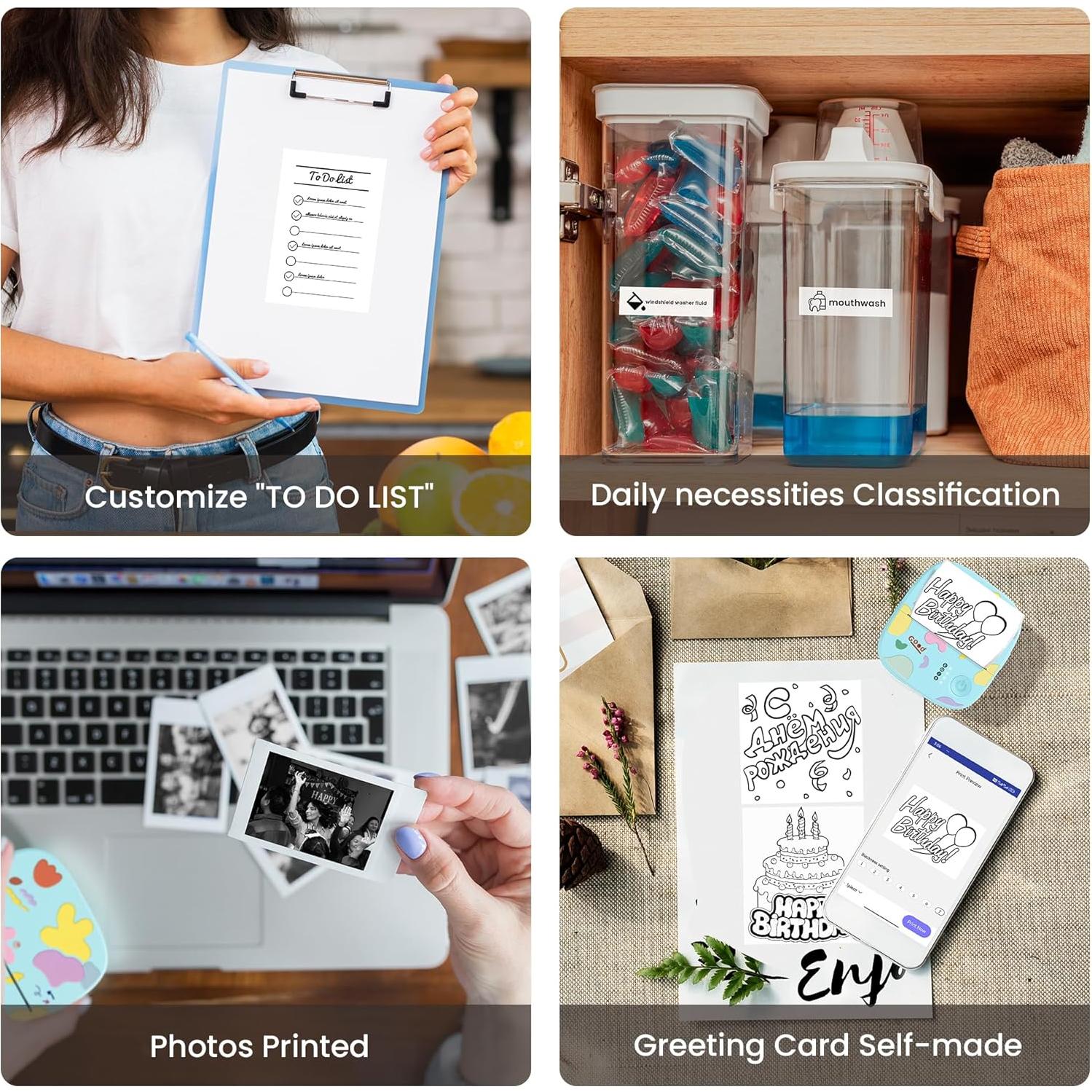 Mini Impresora de Etiquetas XenGro AHM2-B Bluetooth - Azul