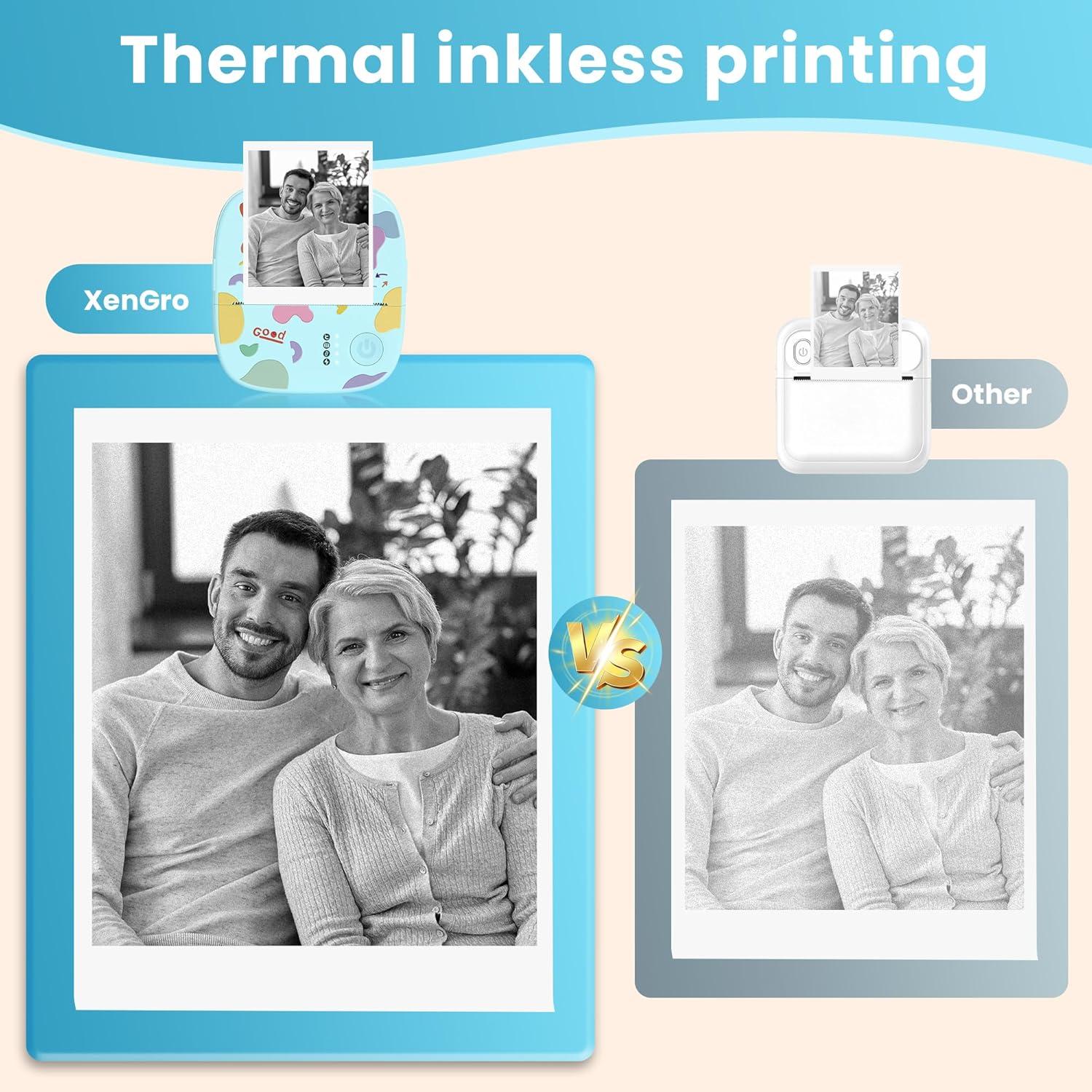 Mini Impresora de Etiquetas XenGro AHM2-B Bluetooth - Azul