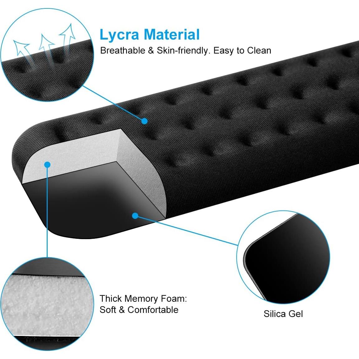 Soporte de Reposamuñecas ELZO Ergonómico para Teclado y Mouse