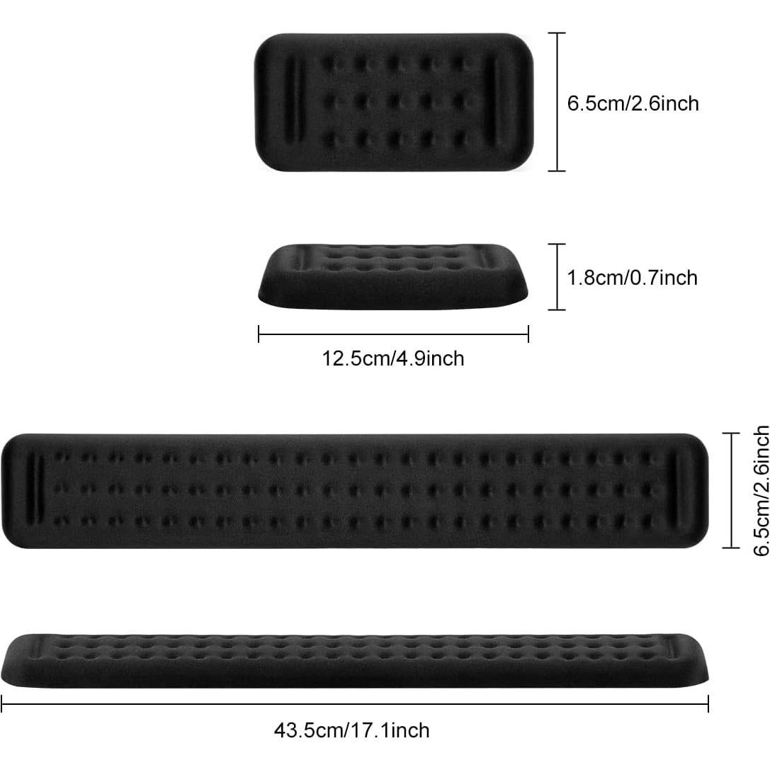 Soporte de Reposamuñecas ELZO Ergonómico para Teclado y Mouse