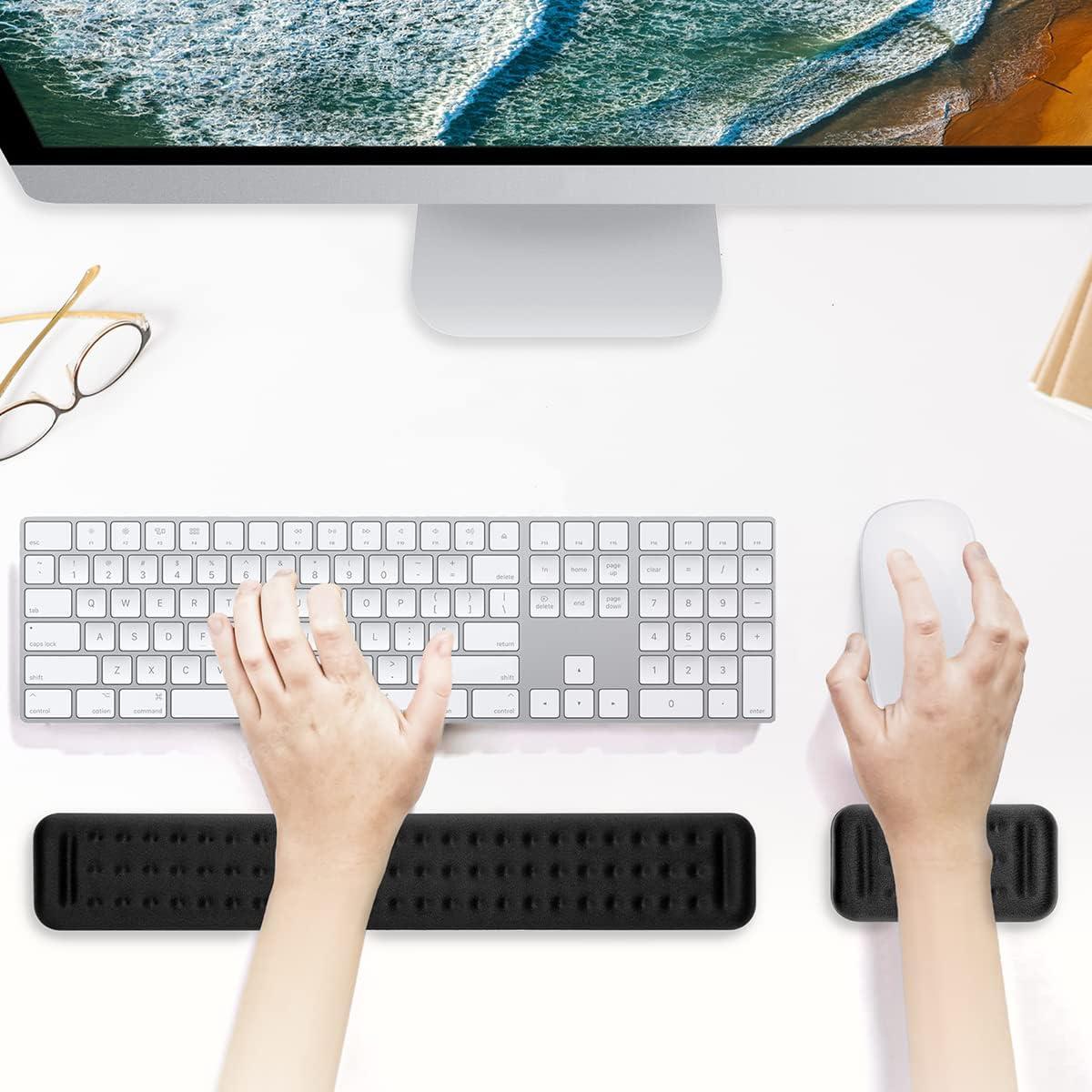 Soporte de Reposamuñecas ELZO Ergonómico para Teclado y Mouse