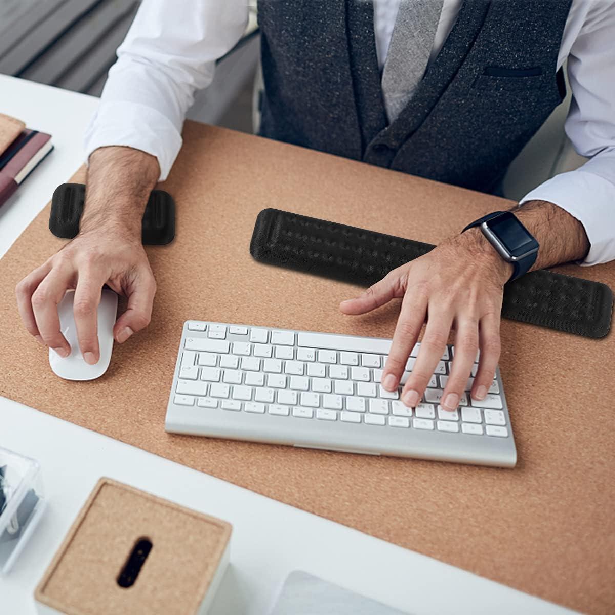 Soporte de Reposamuñecas ELZO Ergonómico para Teclado y Mouse