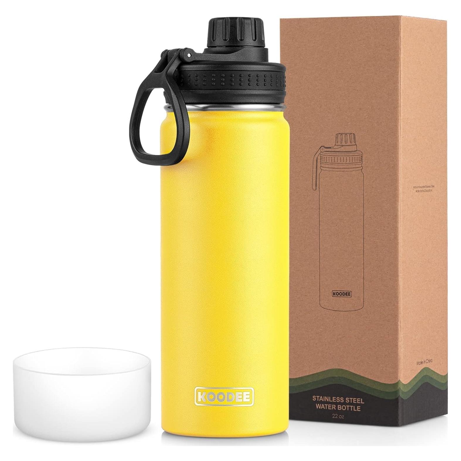 Botella de Agua Acero Inoxidable KOODEE 0.77L Amarillo