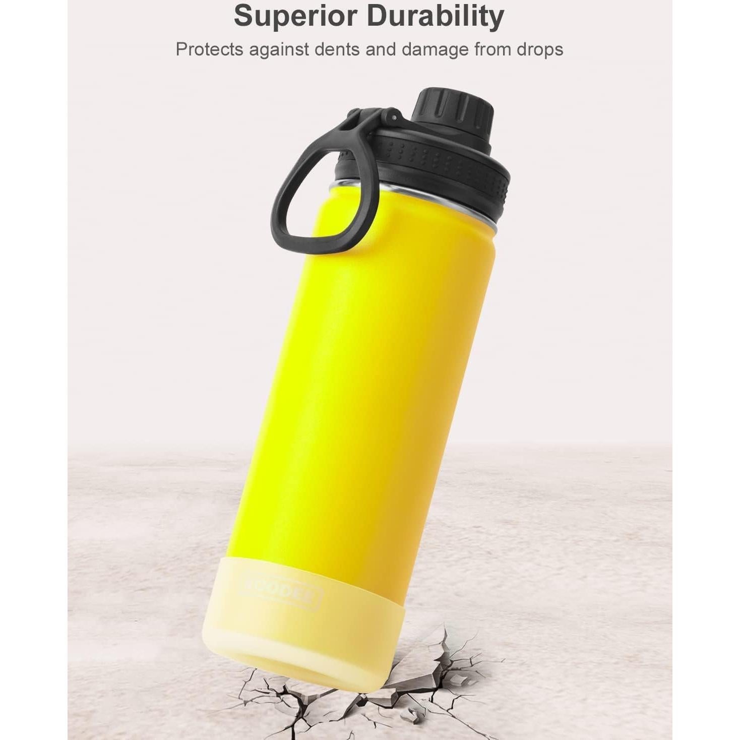 Botella de Agua Acero Inoxidable KOODEE 0.77L Amarillo