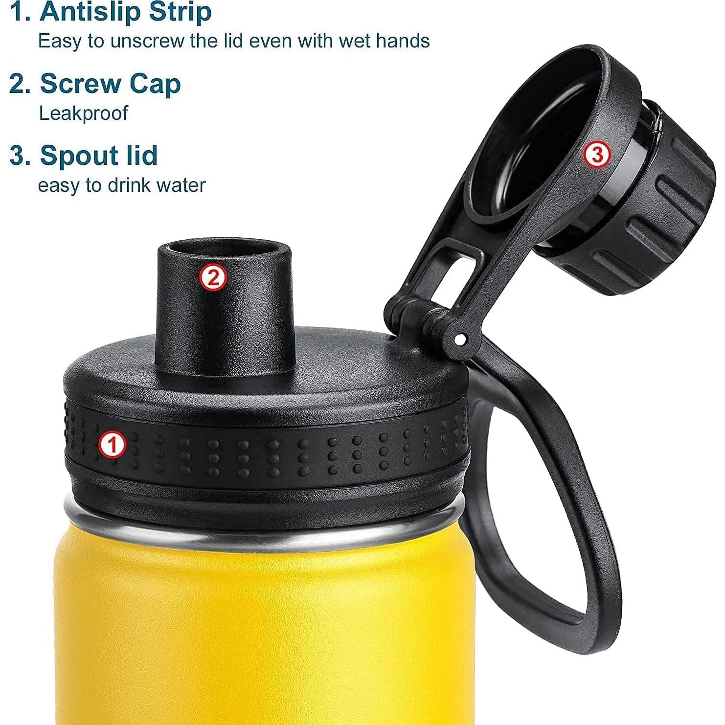 Botella de Agua Acero Inoxidable KOODEE 0.77L Amarillo