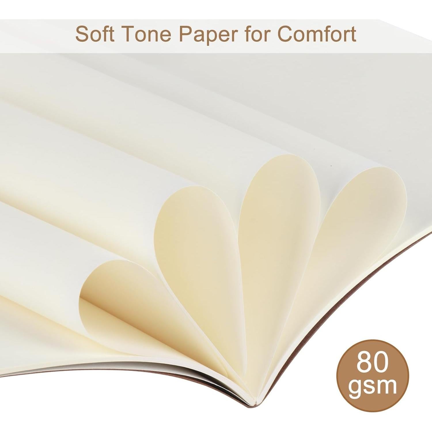 Paquete de 5 Cuadernos Kraft A5 ZCZN 60 Páginas Beige