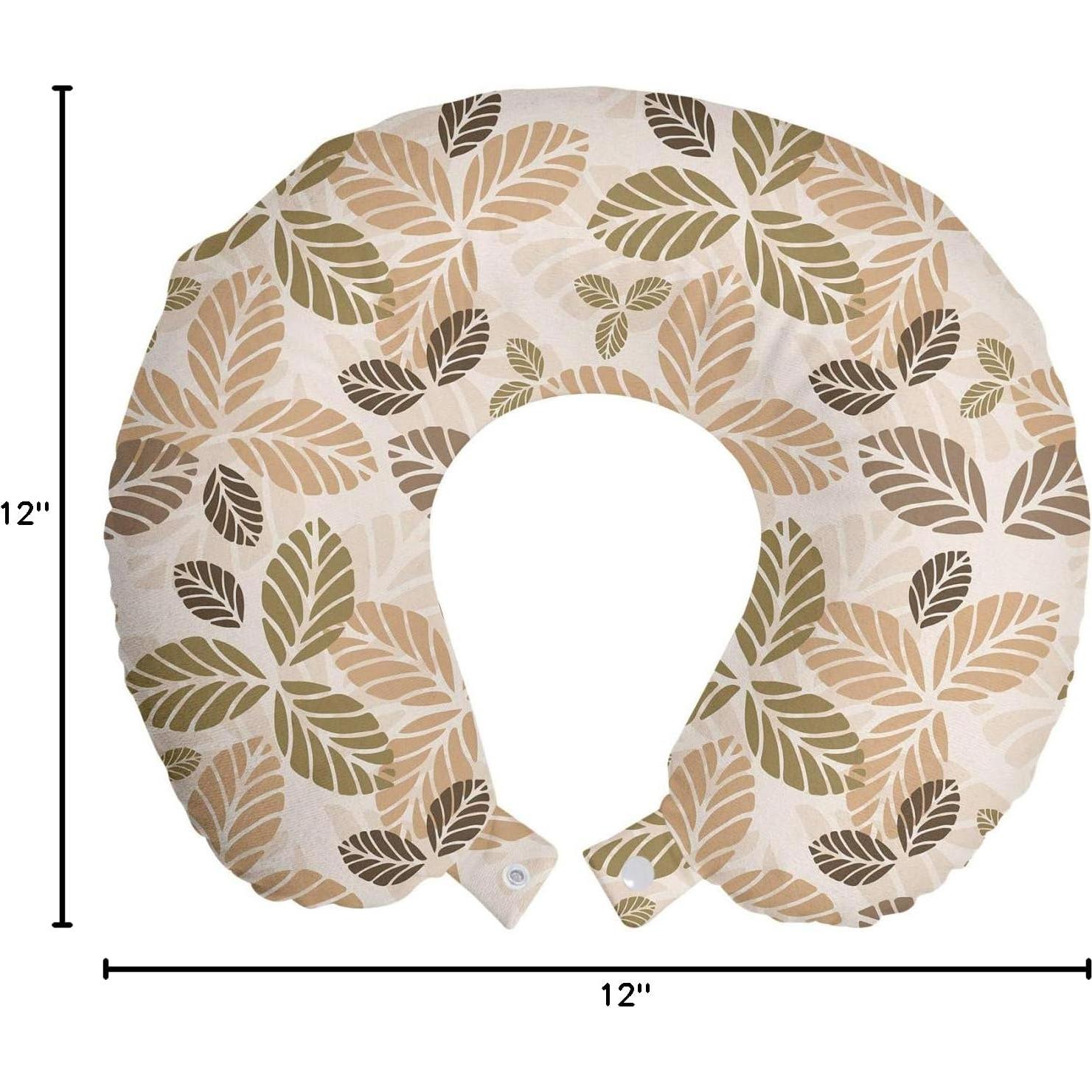 Almohada de Viaje Ambesonne Espuma de Memoria 30.48 cm Verde