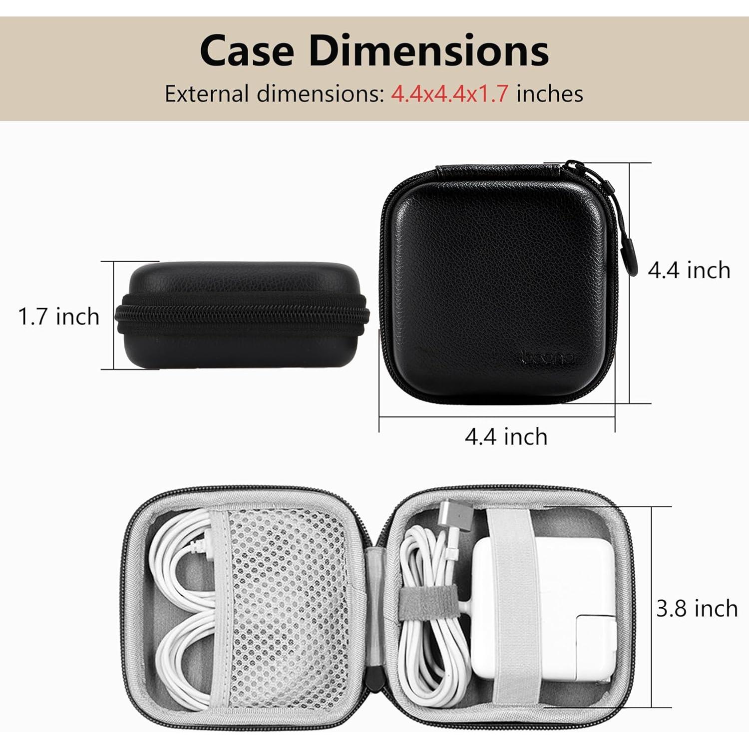 Funda de Cargador Linpr para Macbook - Bolsa Organizadora Negra M