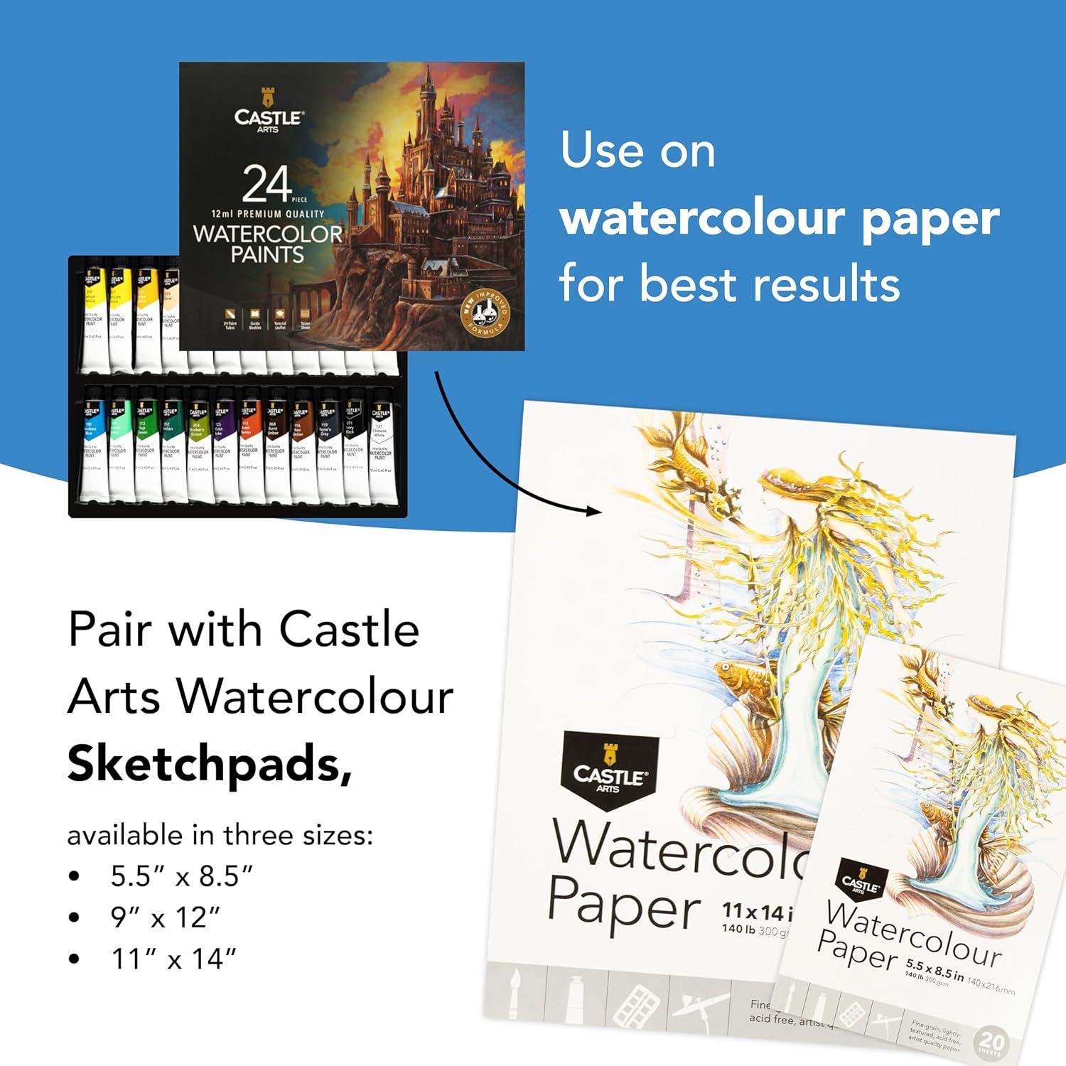 Set de Pintura Acuarela 24 Tubos 12ml Castle Art Supplies