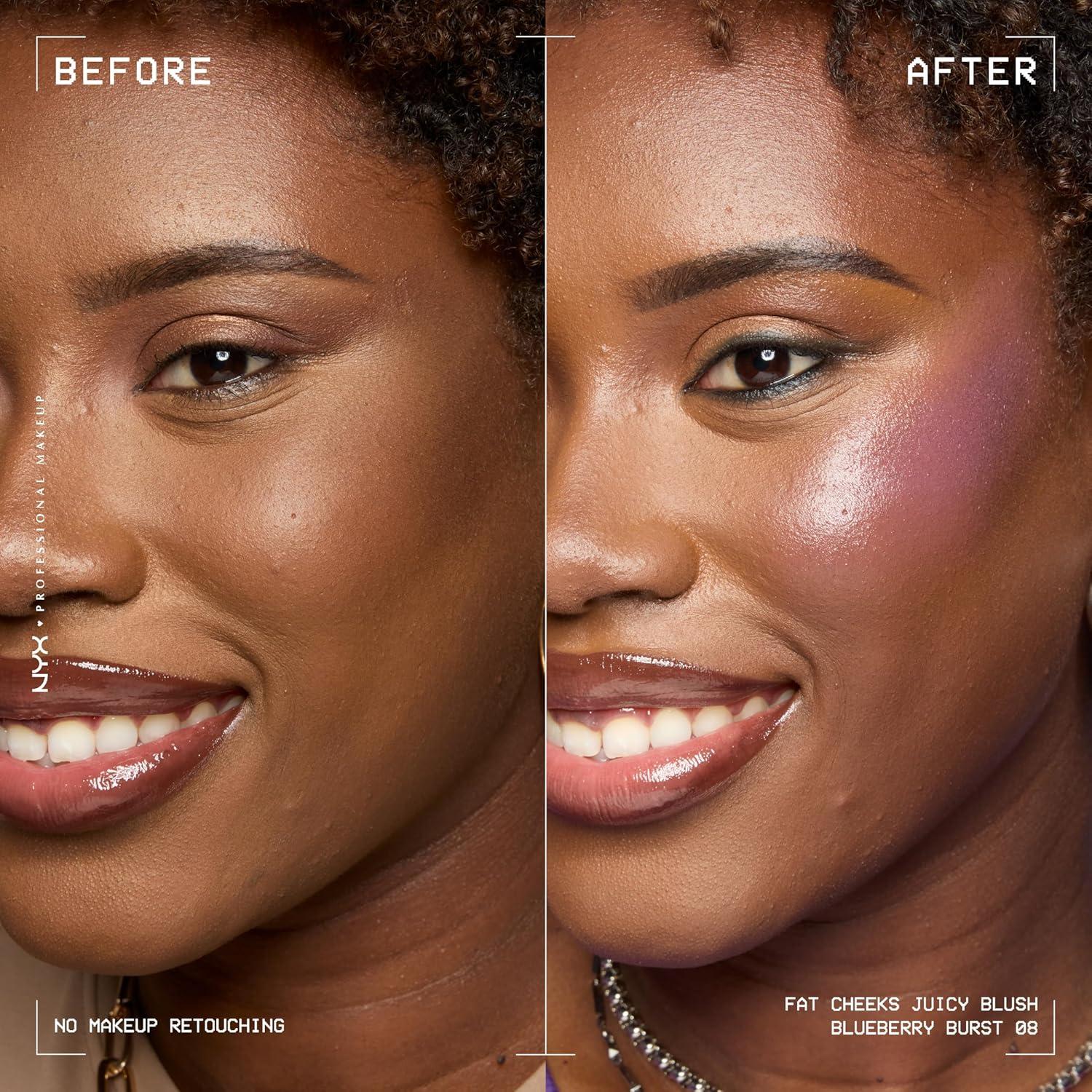 Rubor Líquido NYX Fat Cheeks 12HR - Arándano 7.62g