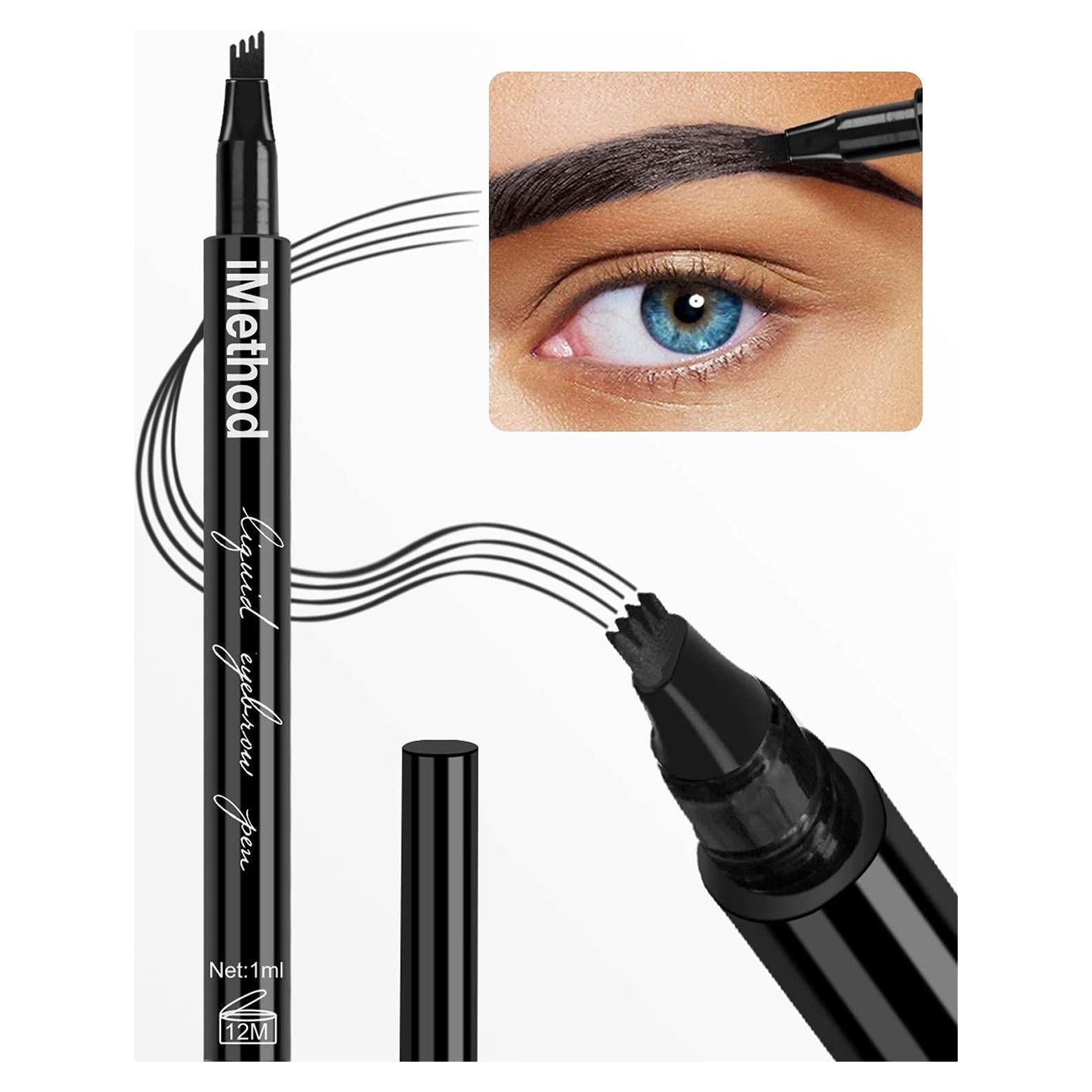 Bolígrafo de Cejas iMethod Negro - Punta Micro-Horquilla 11cm