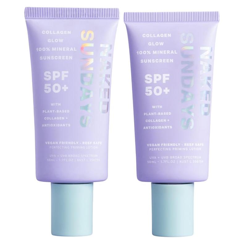 Protector Solar Facial Mineral Naked Sundays SPF 50 - 2 Paquetes