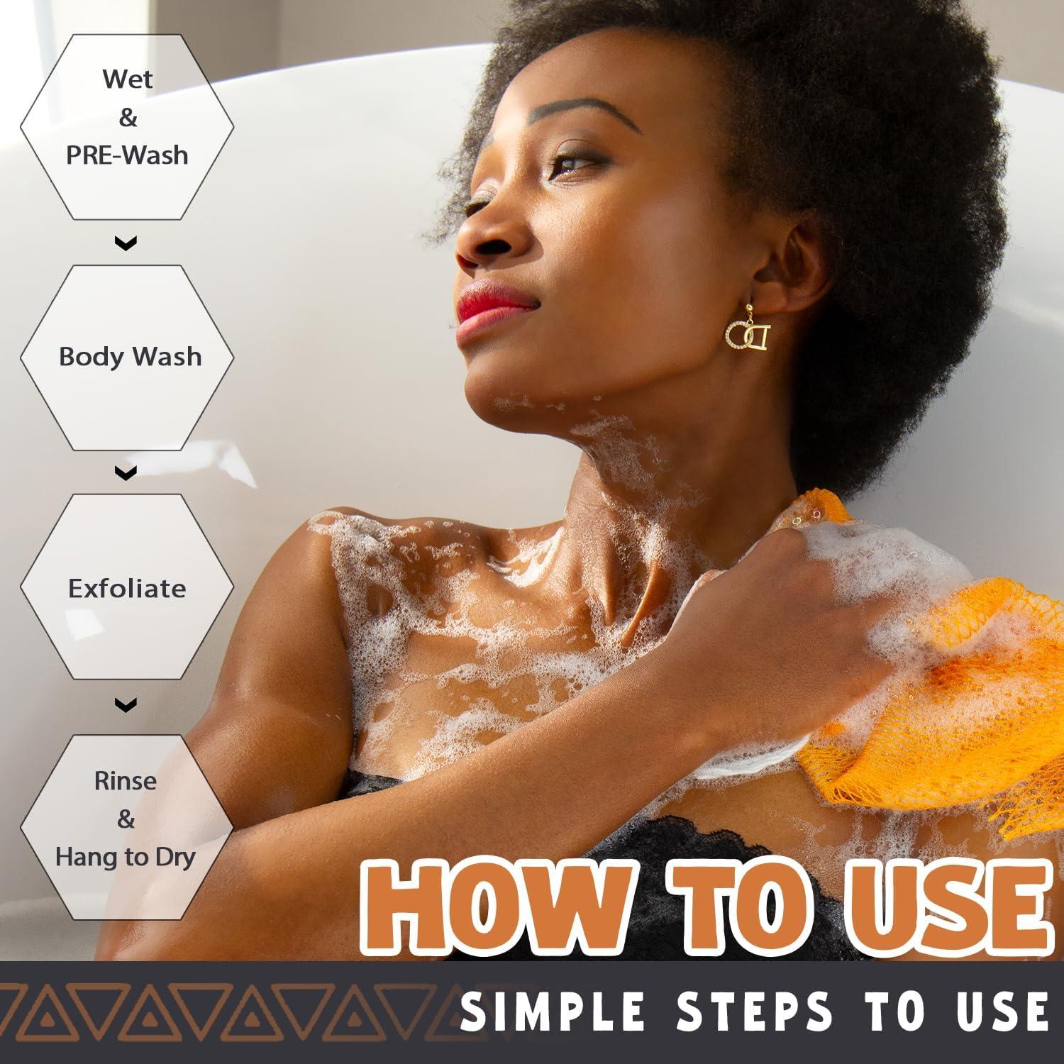 Esponja de Red Africana Hrsqu - 2 Piezas Exfoliantes 29x20cm