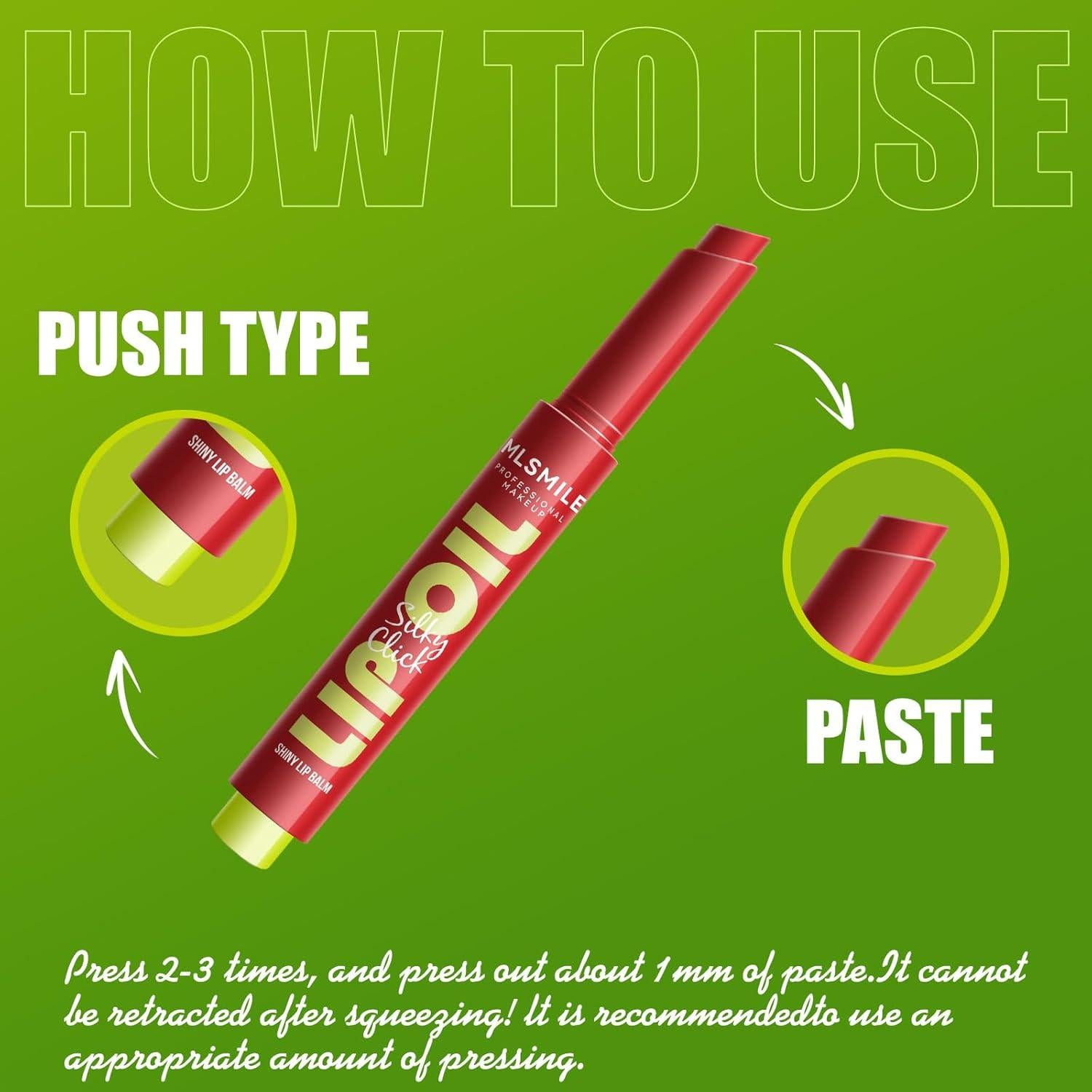 Set de 3 Aceites de Labios Grueso Click Slick - Hidratante y Brillante